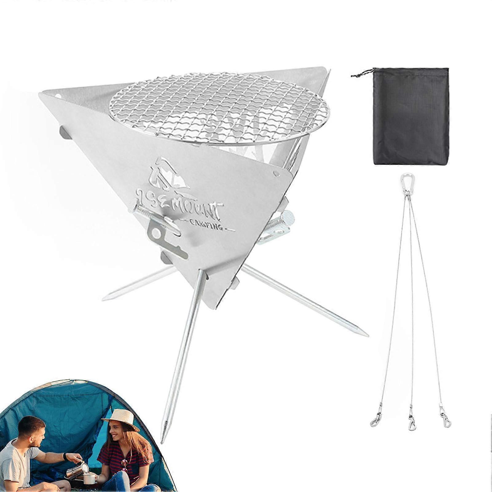 Kamp için Taşınabilir Ateş Çukuru, Paslanmaz Çelik Yangın Platformu, Açık Hava Ateş Sobası