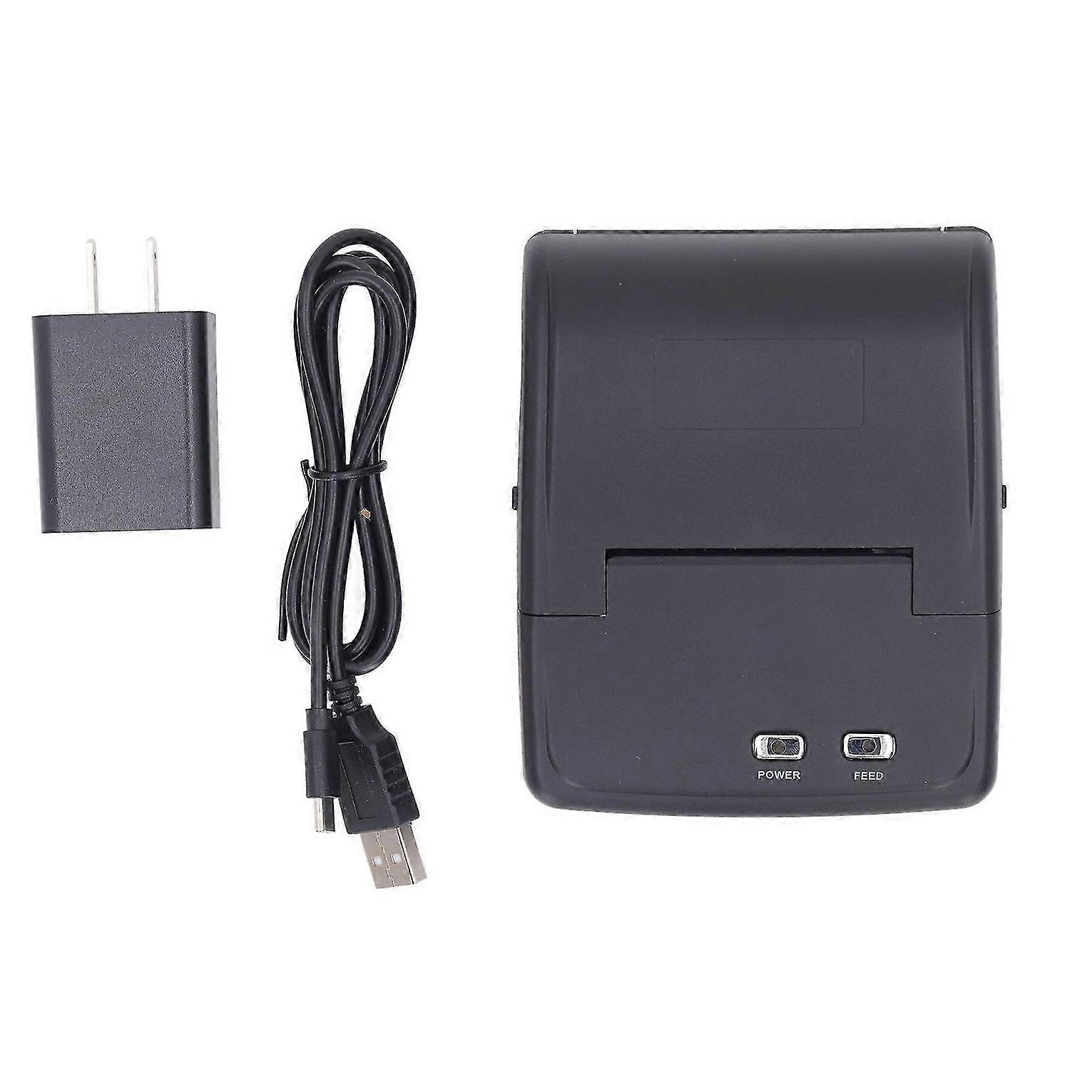 Dot Matrix Receipt Printer Bluetooth Handheld Portable 58mm 2 Ply Paper Printer AC110240V US Plug