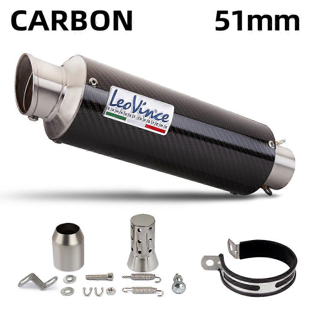 Leovince F01 Uniwersalna motocyklowa rura wydechowa z włókna węglowego 51 mm z DB Killer do Z1000 CBR600RR TNT600 FZ8 GSR600 GSXR1300