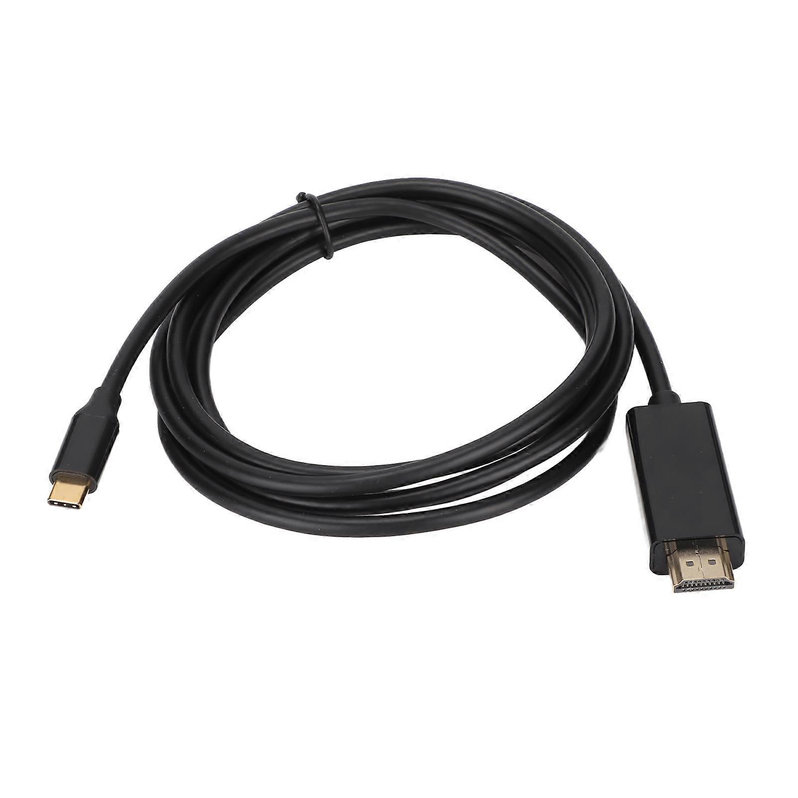 Type C to HD Multimedia Interface 4K 30Hz 1080P 10 Gbps USB3.1 Input Conversion Cable for Home Office