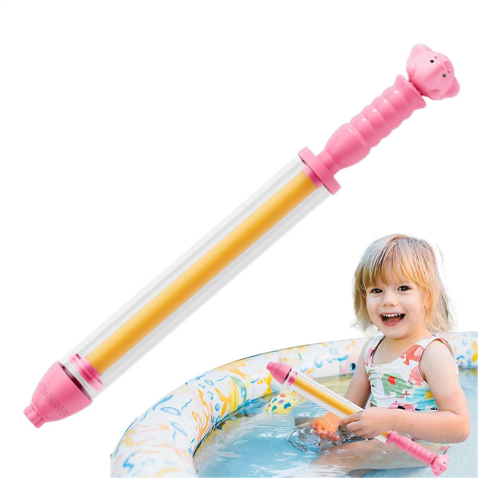 喷水玩具，儿童泳池戏水游戏，便携式轻型互动玩具，适用于公园花园露营粉色