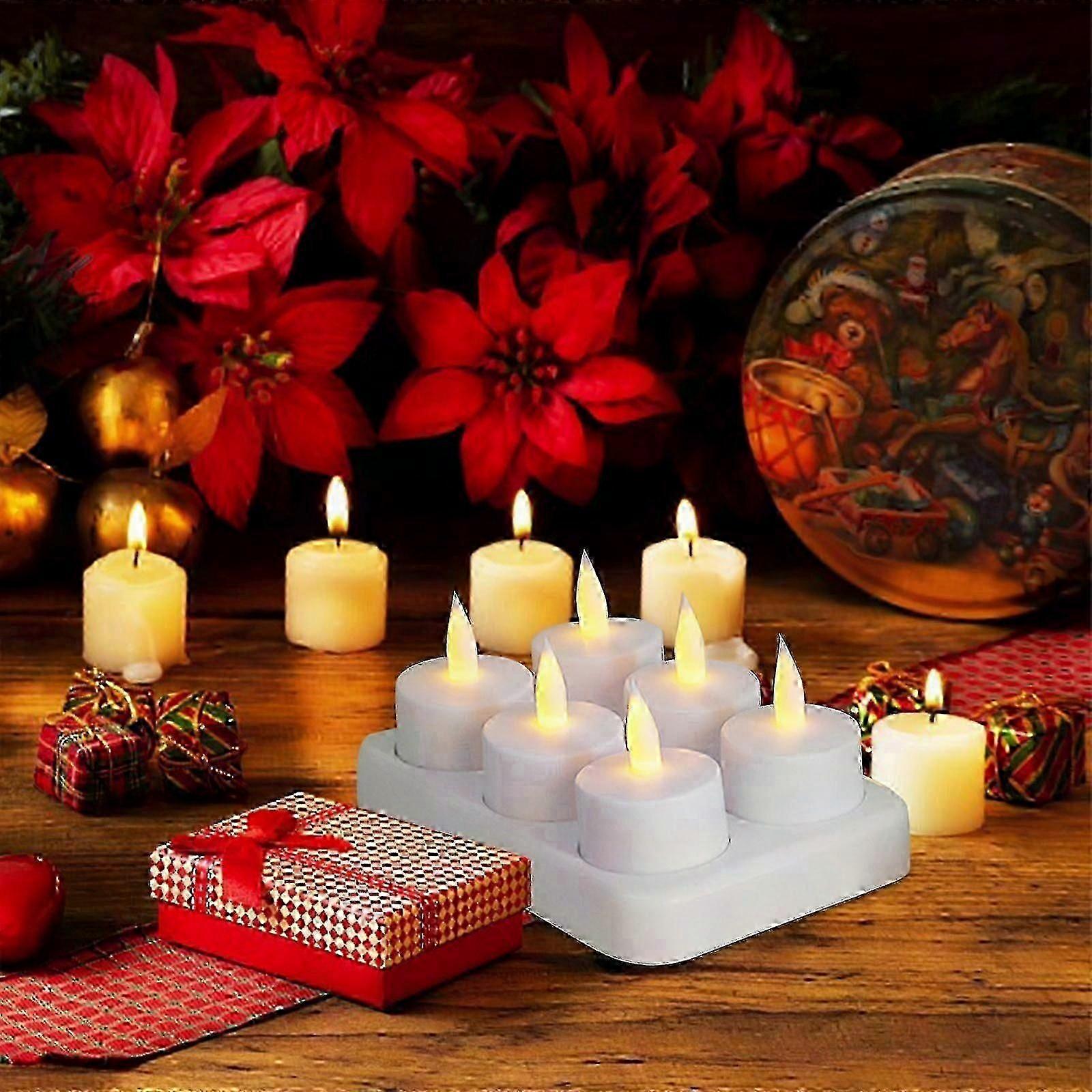 LED Tea Lights with Timer & Remote Control - Battery-Powered Flameless Candles for Home Decoration and Table Centerpieces