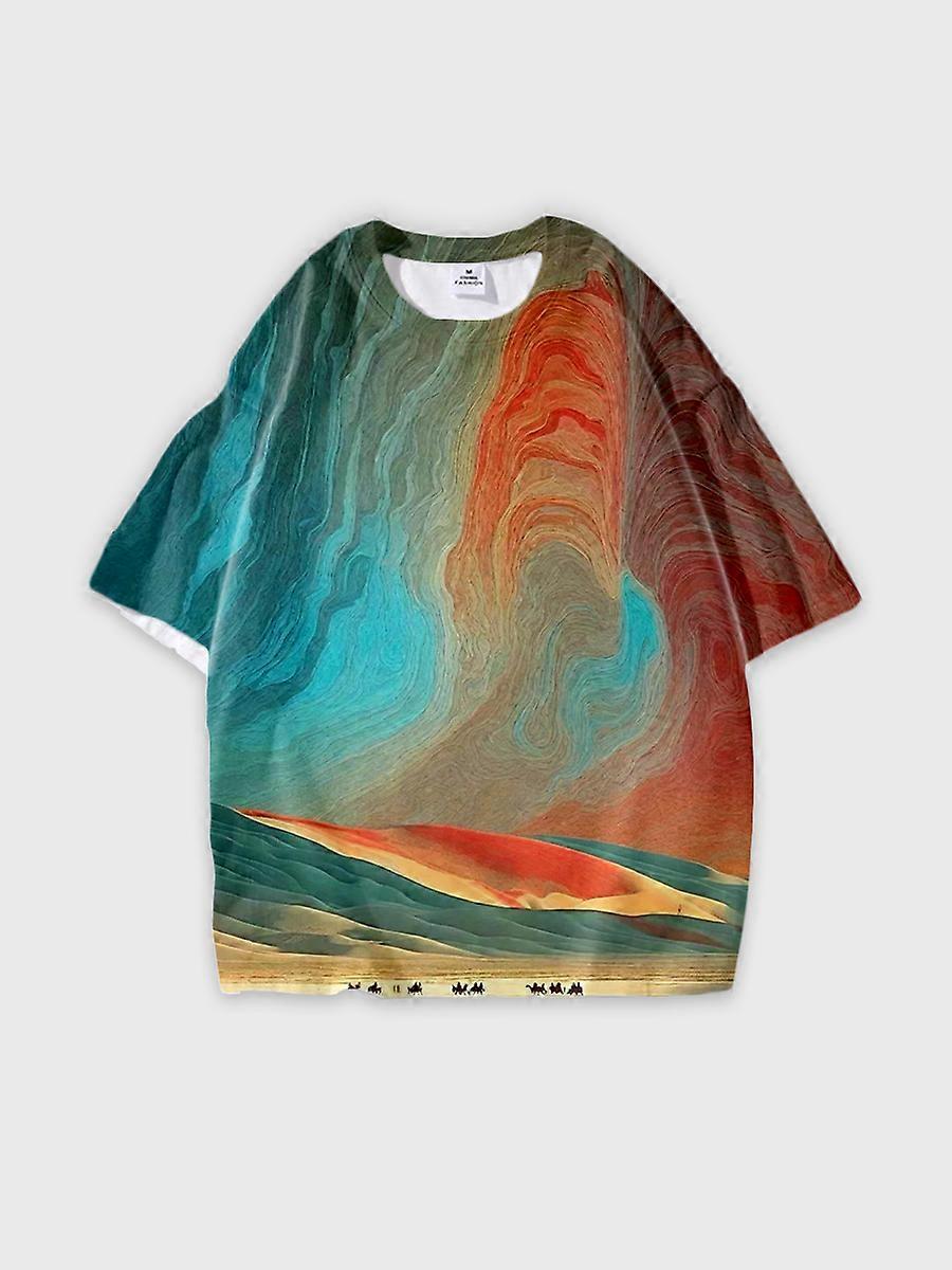 T-shirt round neck Pattern loose short sleeve JW1956