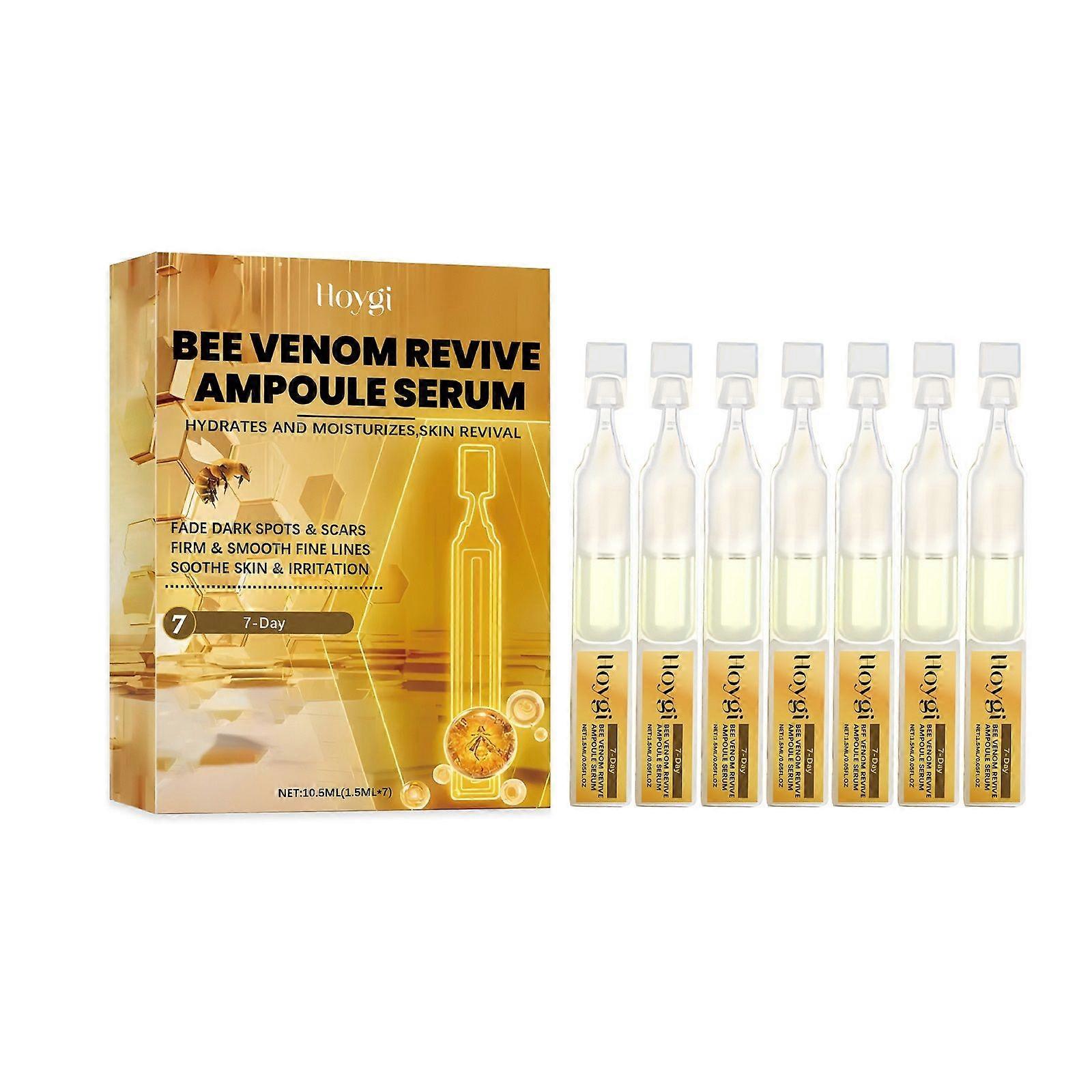 Bee Venom Revive Ampoule Serum, Bee Venom Skin Repair Serum, Relieves Dryness and Enhance Moisture and Radiance