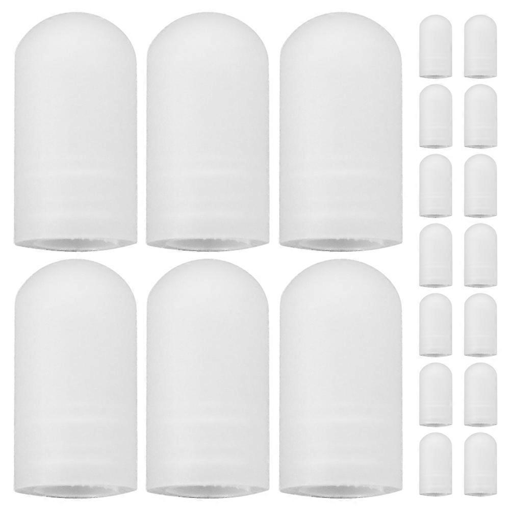 Drumstick Caps Silicone Drumstick Silent Tips for Practice 20Pcs White