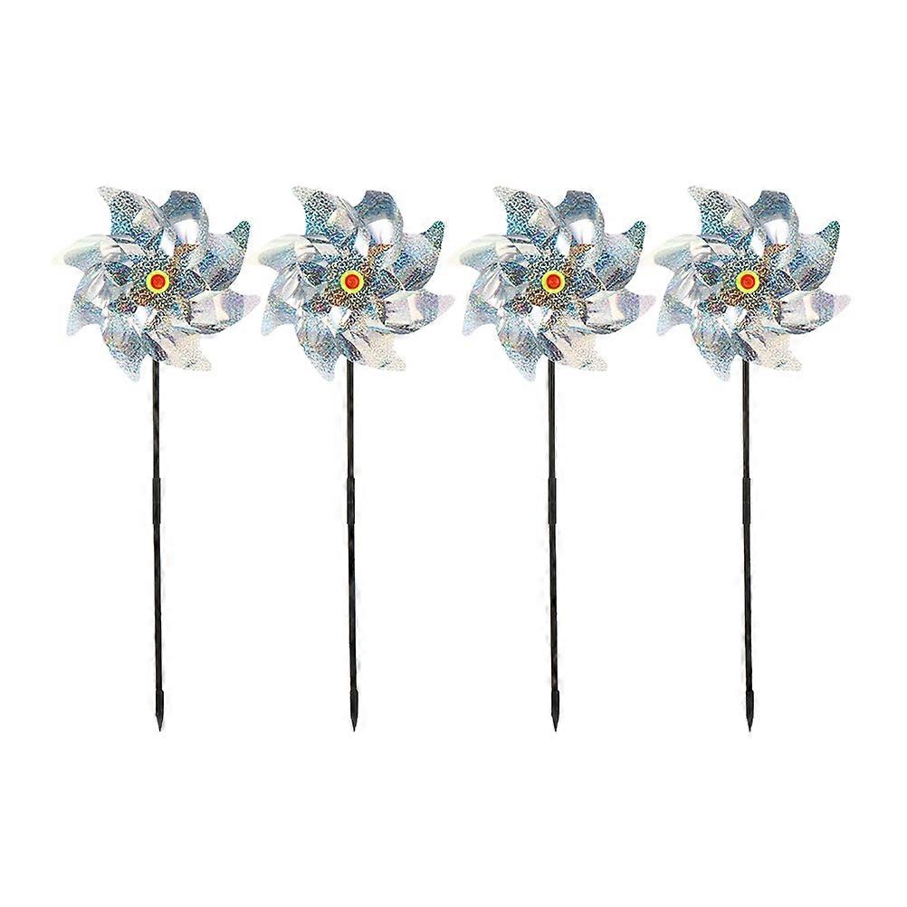 Here's a polished product description for your **4pcs Reflective Wind Spinners**:
**4pcs Reflective Wind Spinners – Garden Bird Scare Pinwheels |
