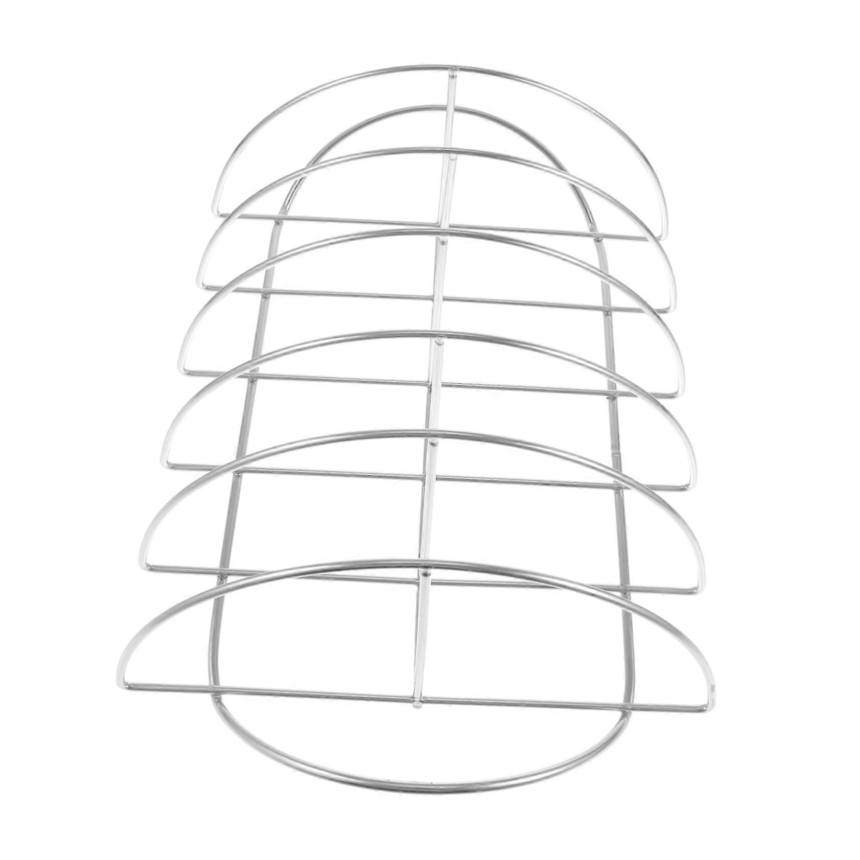 stainless steel grill grid portable BBQ rib rack rust silver