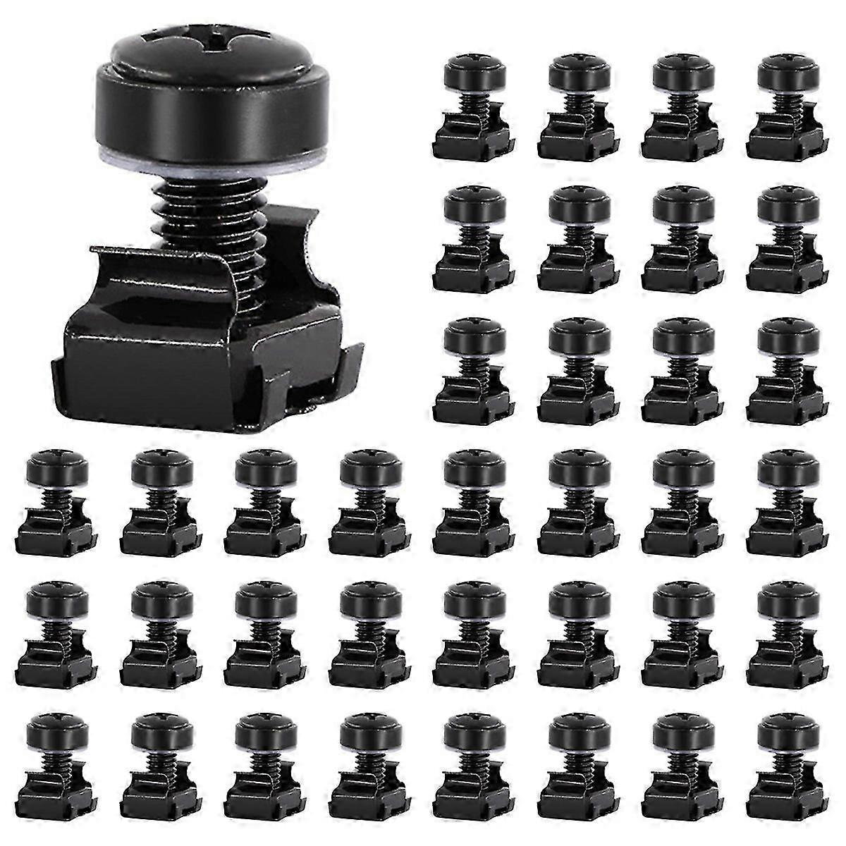 200Pcs M6x16mm Computer Rack Mount Cage Screws And Nuts & Washers For Rack Mount Server Cabinet