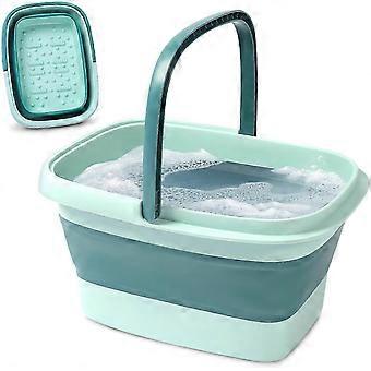 Collapsible Foot Bath, Foot Soaking Tub With Portable Design And Handle, Foldable Pedicure Foot Spa Bowl With Acupressure Points Massage