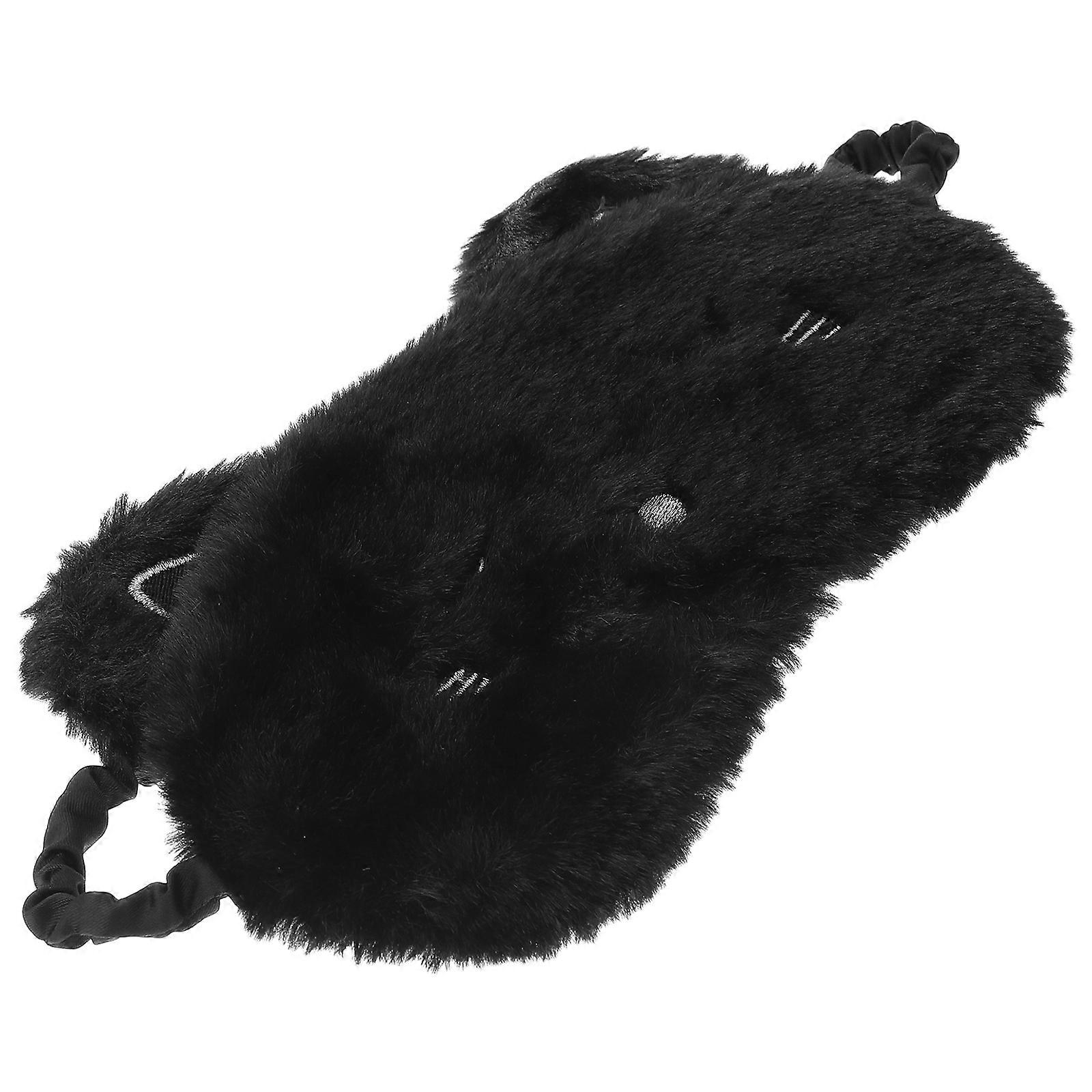 Cute Animal Sleeping Eye Shade Cartoon Design Black Color For General Public 1Set