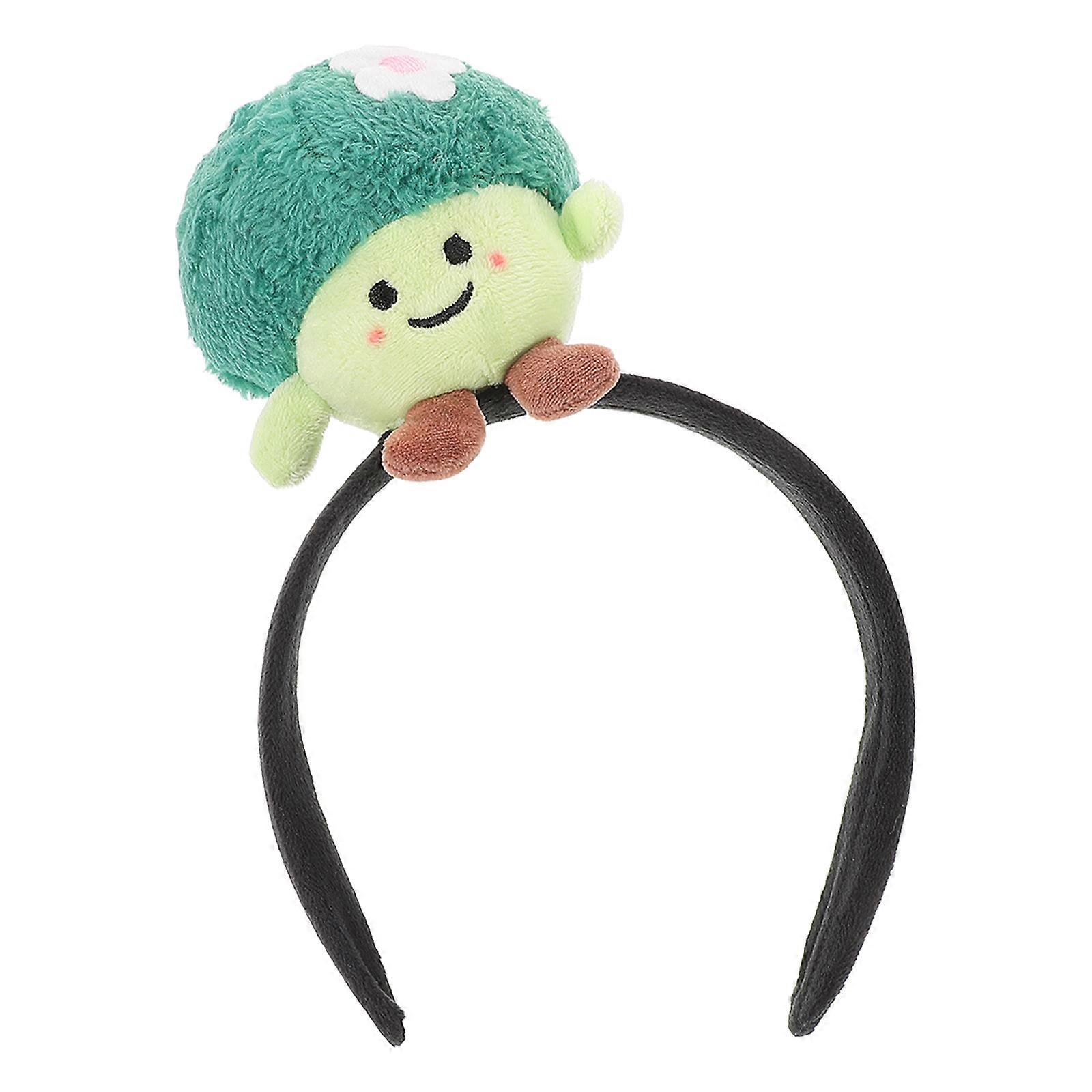 Cute Broccoli Plush Headband – Fun Vegetable Hair Accessory for Makeup, Face Wash & Parties – Soft and Adorable Novelty Design