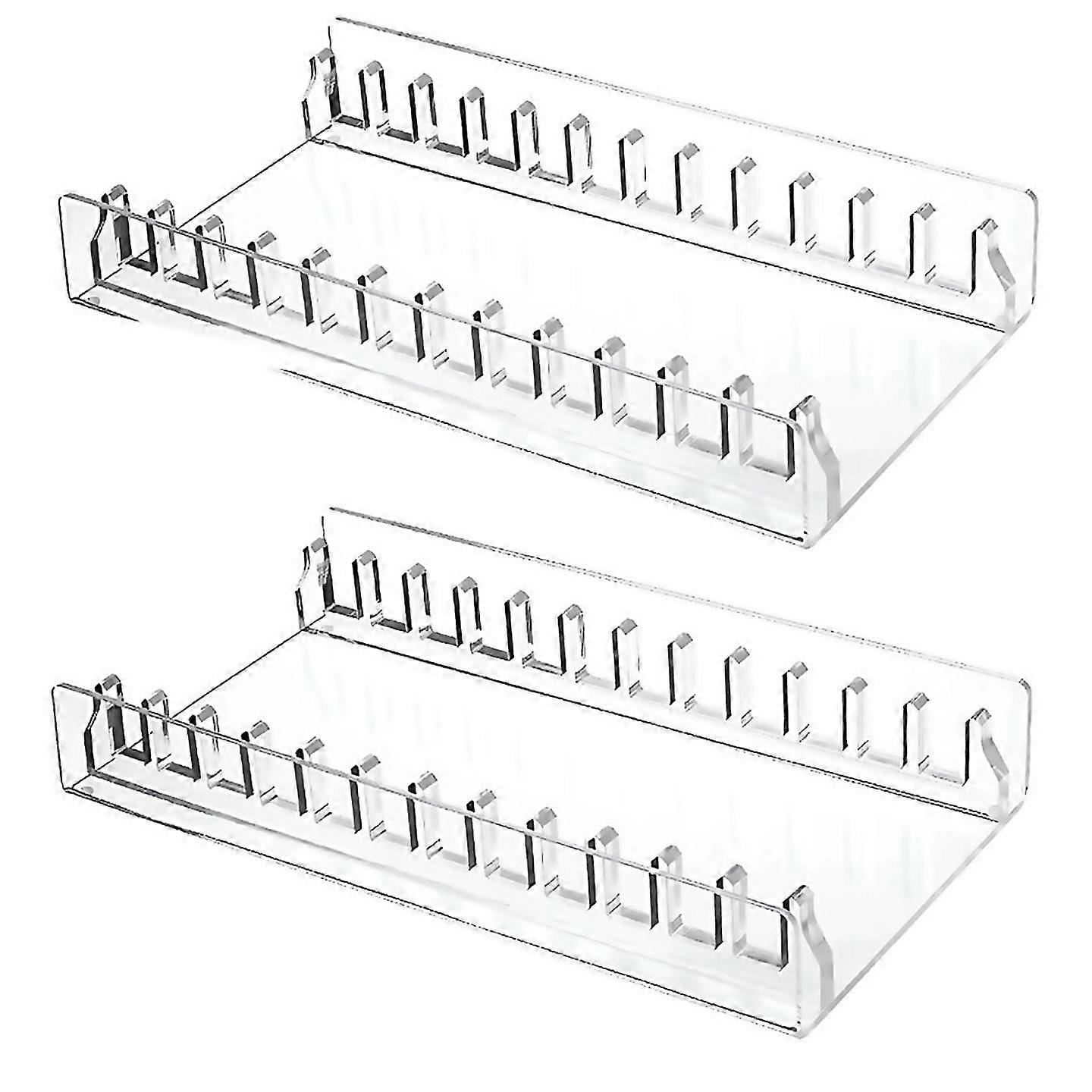 For Cd Holder 2 Pack Clear Acrylic Cd Organizers Cd Display Rack Holds