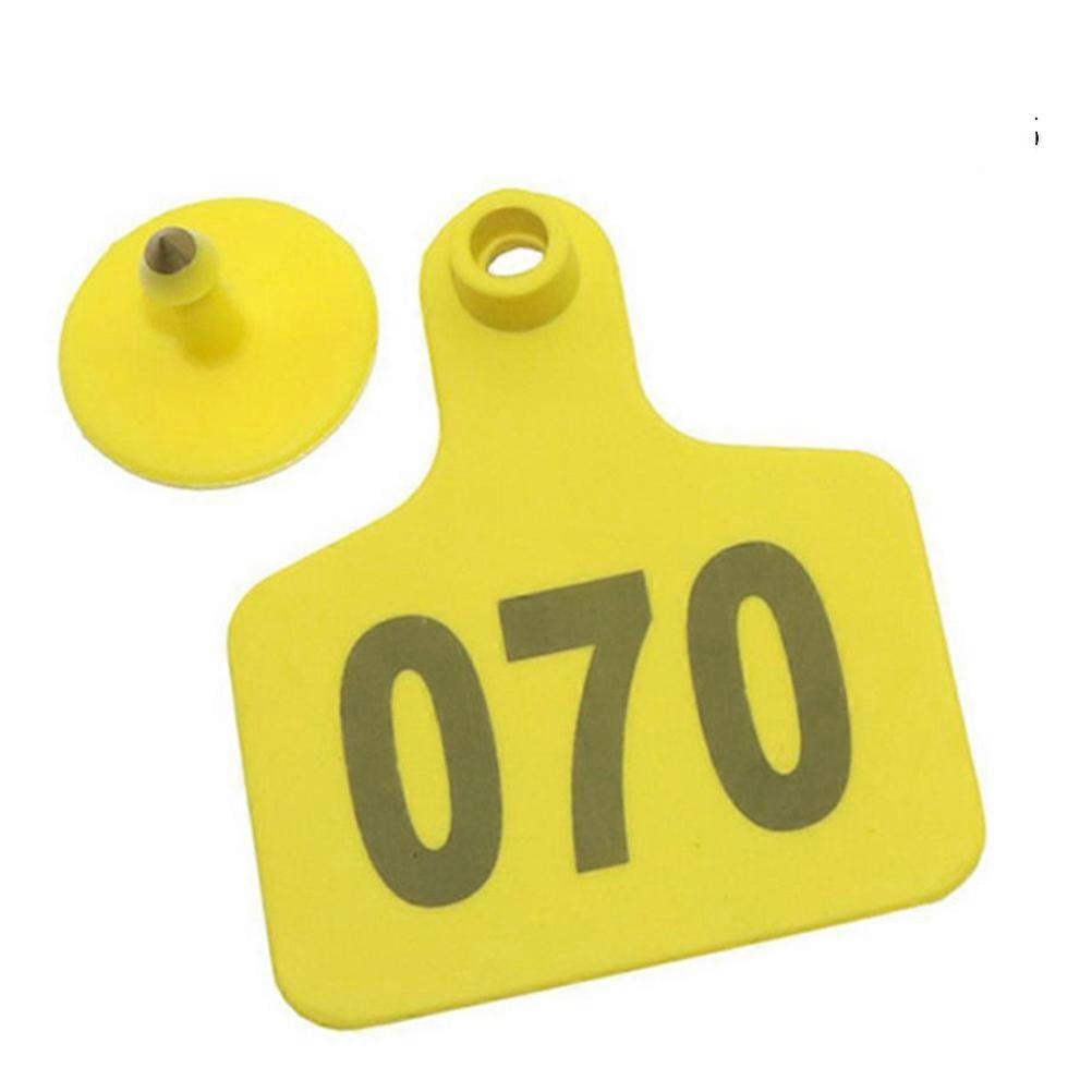 Cattle Ear Tags Numbered Fool Proof Design Clear Printing 100Pcs