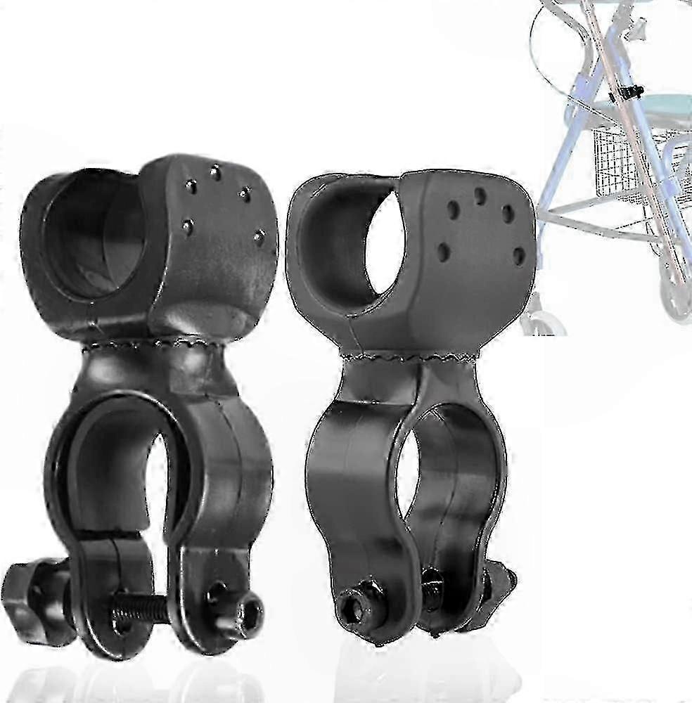 Universal Cane Holder for Rollators, Crutches, and Wheelchairs with Adjustable Fit