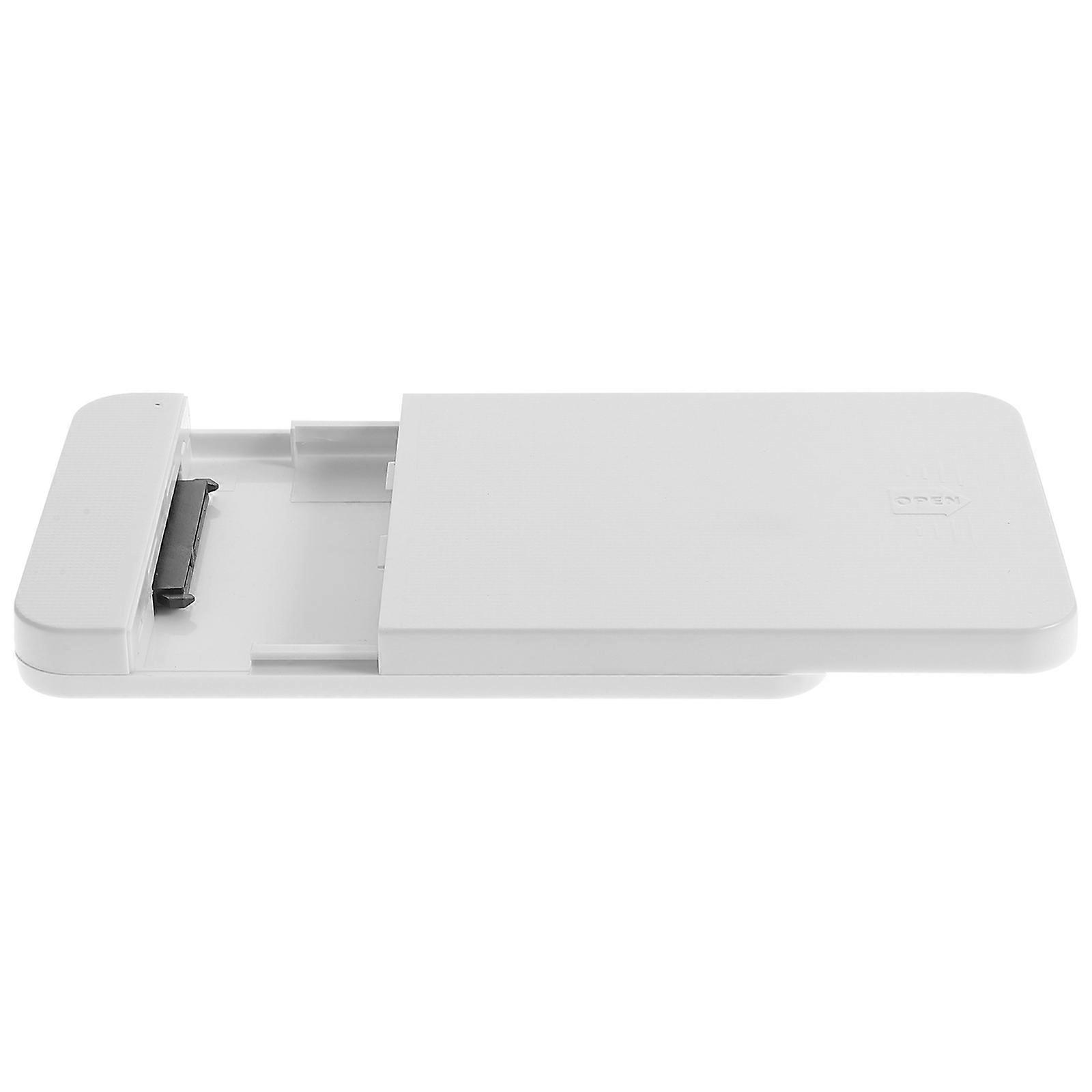 USB3.0 Hard Drive Enclosure General Users LED Indicator 1Pack White 6Gb/s Transmission Speed Slim Design