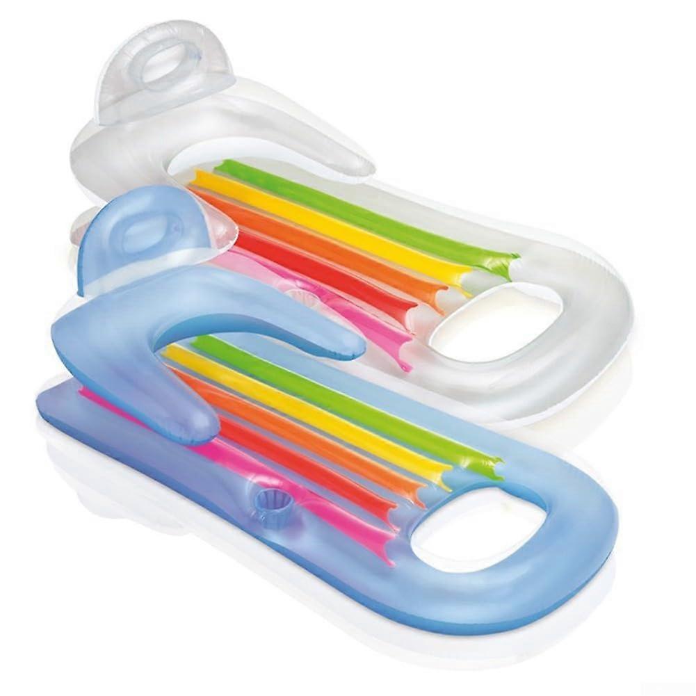 Inflatable Lounge Chair With Armrests And Backrest, 160 x 85 cm, Outdoor Poolside Relaxation, Random Color Selection