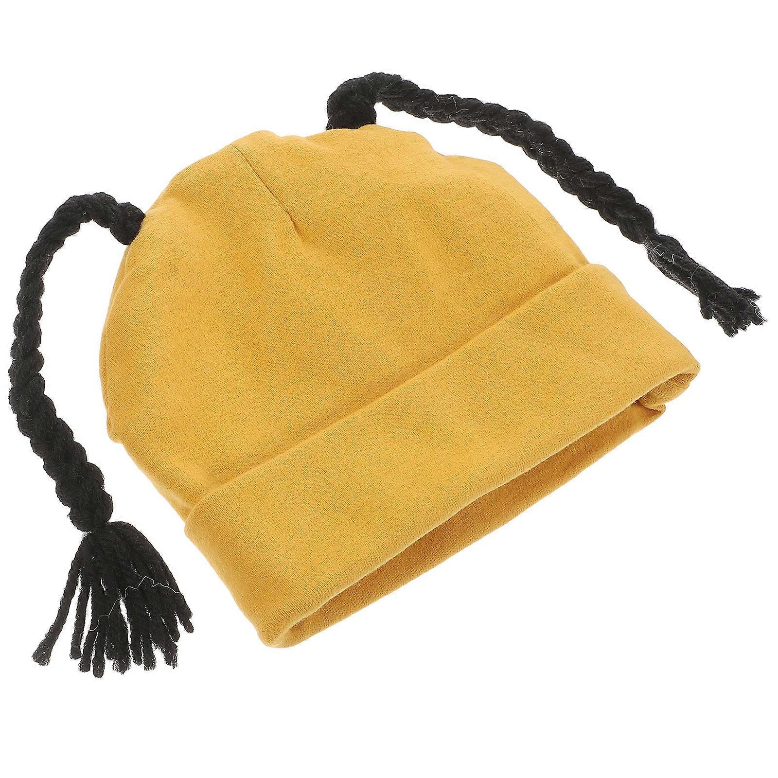 Braid Wig Hat For Girls For Playing With Friends Knitted 1Pcs
