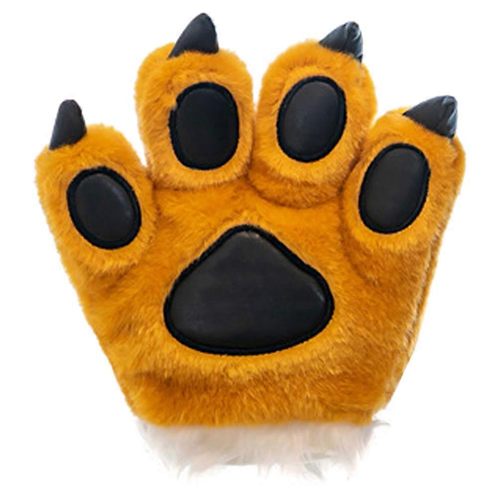Realistic Tiger Plush Cosplay Gloves Lightweight Breathable Party Costume Accessory for Halloween Masquerade Christmas Performance