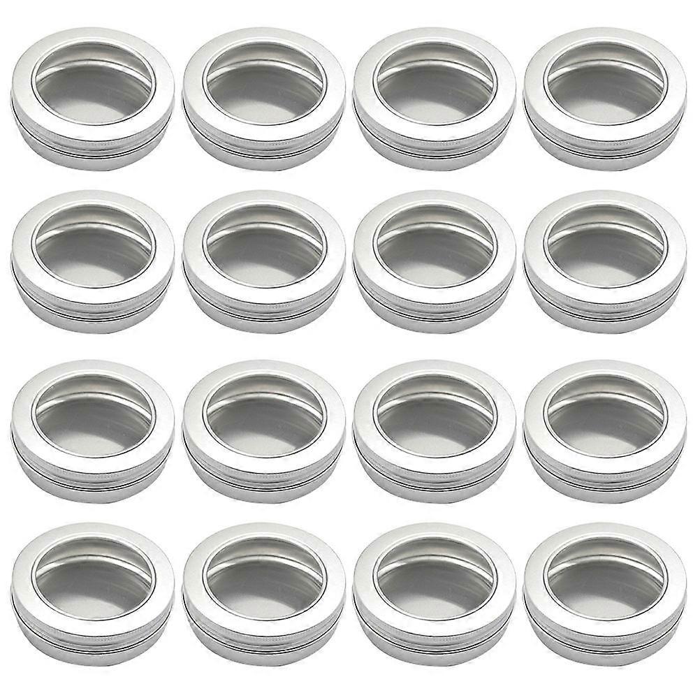 100ml Leak-Proof Cream Jars 24Pack Aluminum Container Featuring Transparent Lid For Easy Access To Personal Care Products