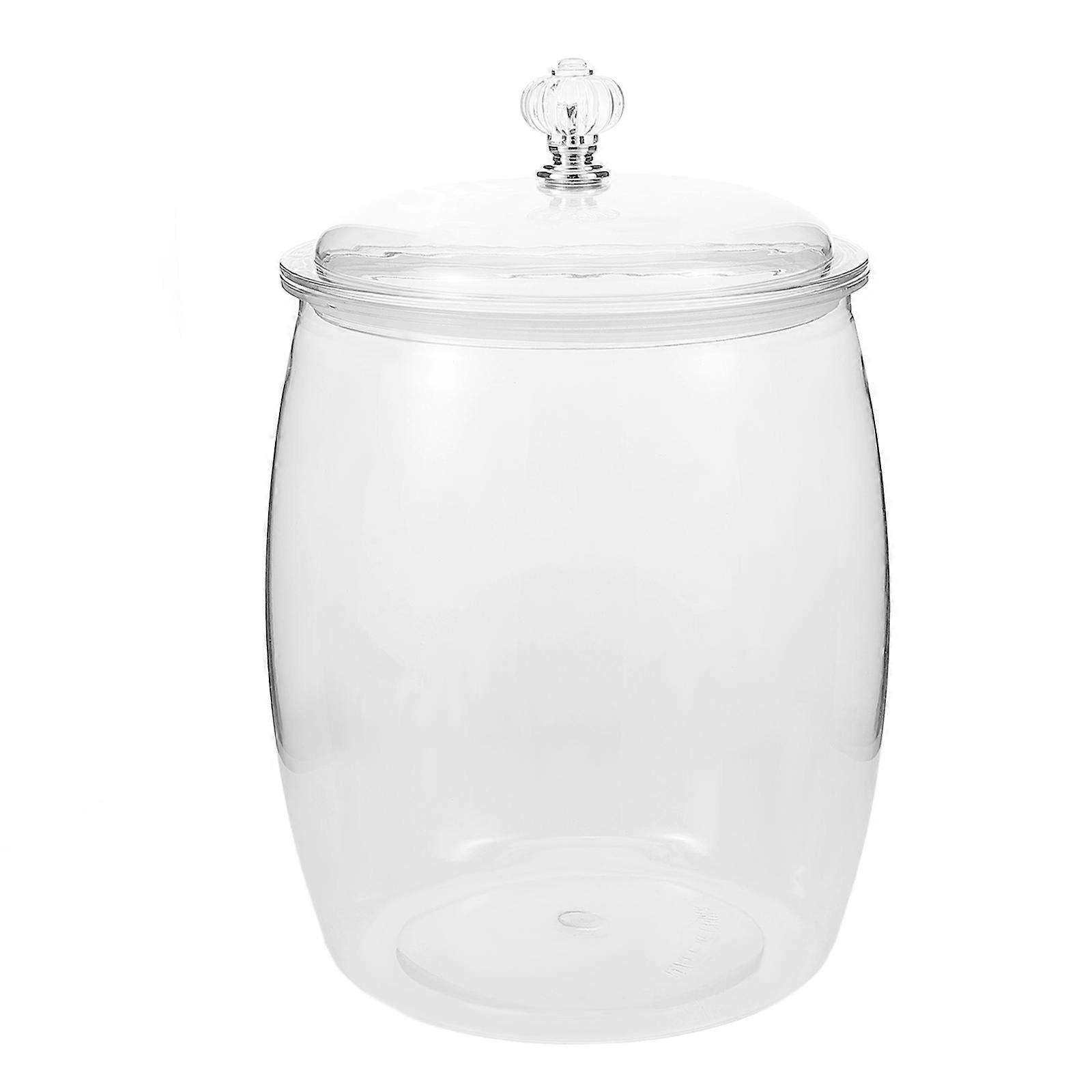 Clear Plastic Sealed Jar with Airtight Lid for Storage Transparent Large Capacity 4.5L