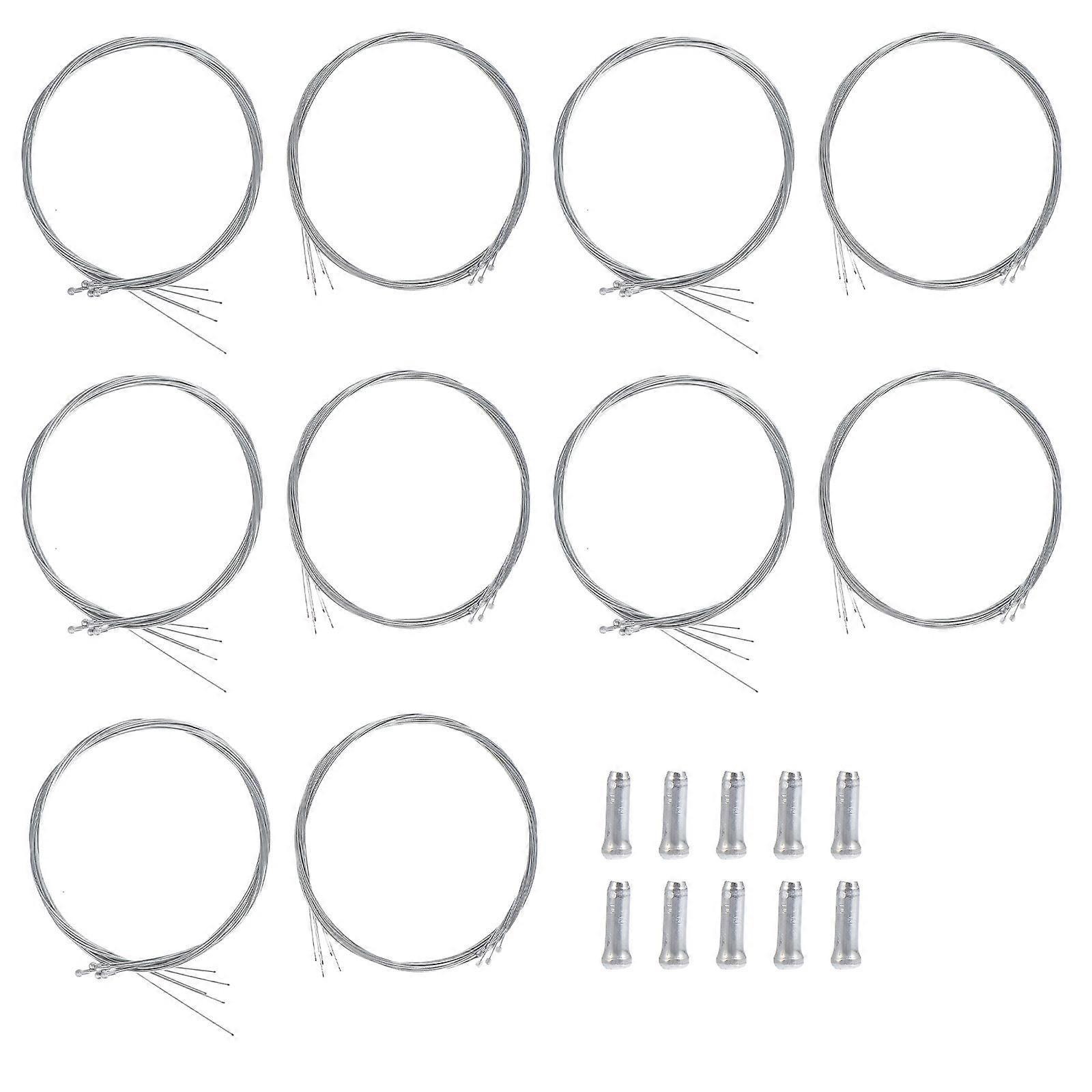Brake Cable Replacement Set 5 Set Designed For Cyclists With Silver Color For Maintenance Needs