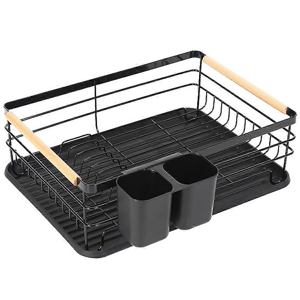 Sturdy Dish Drainer Rack with Cutlery and Bowl Holder – Multifunctional Drying Rack with Compartment Slot Design for Kitchen Counter Storage
