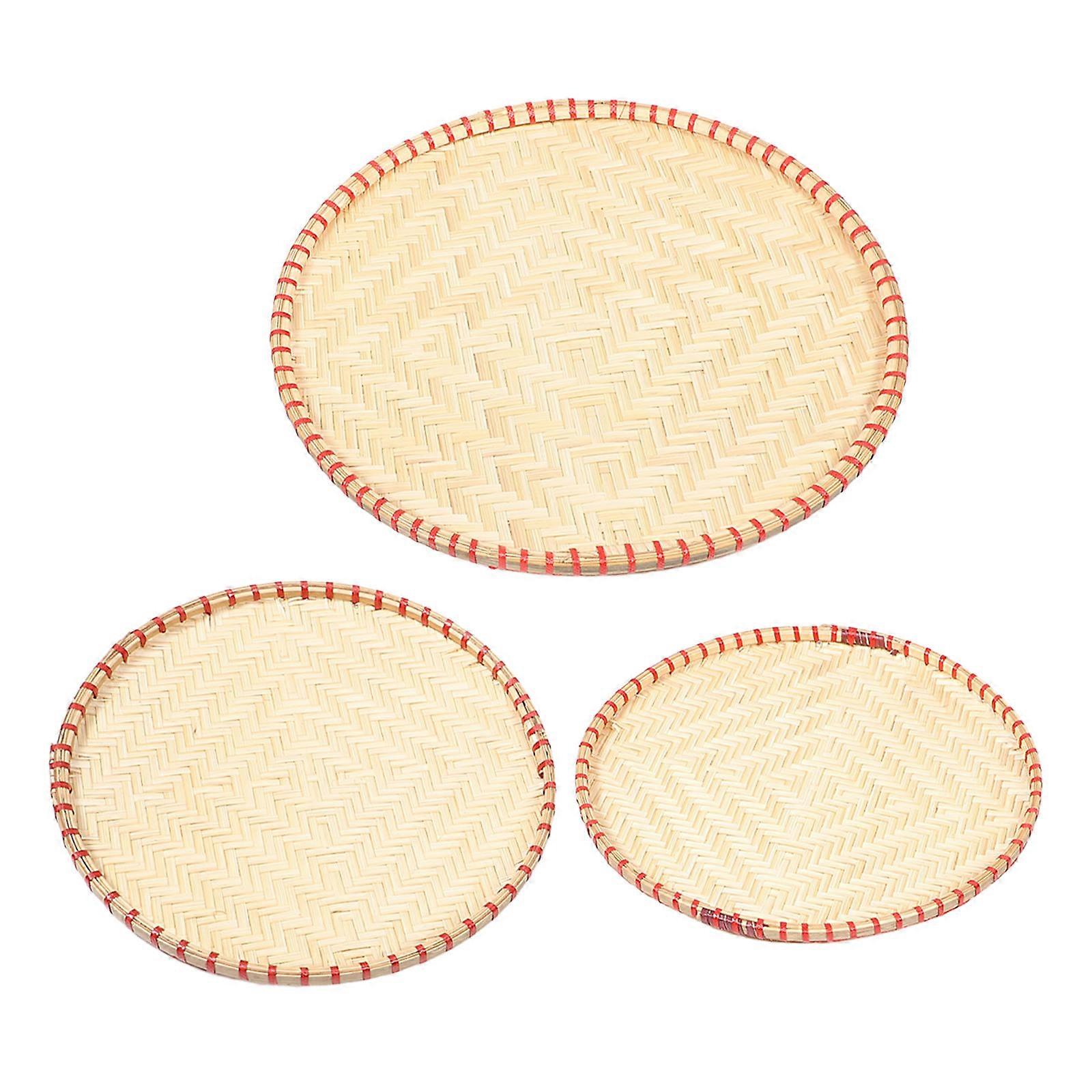 Here's a polished and engaging product description for your **Round Bamboo Weaving Tray / Hand Woven Snack Basket**:
### ๐ฟ Round Bamboo Weaving