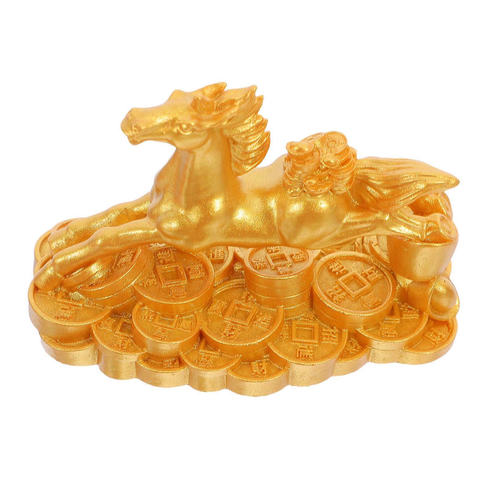 Elegant Resin Horse Statue Motivational Home Office Decor Figurine Bookshelf Sculpture Symbolic for Success Unique Housewarming Gift
