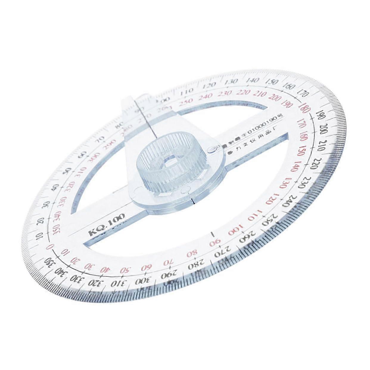 Rotating 360 Degree Protractor for Geometry Drawing, Precision Circle Angle Ruler