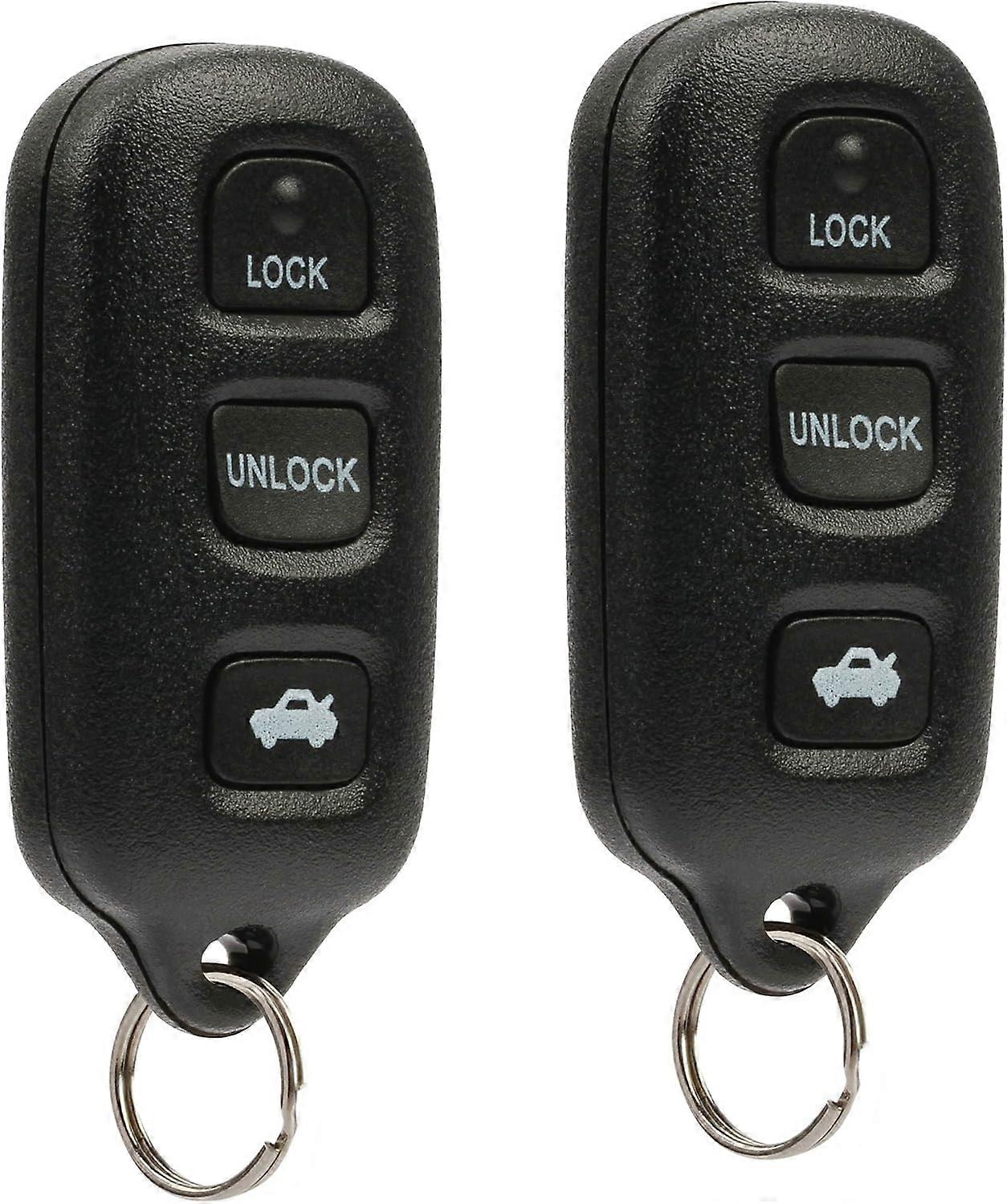 Key Fob Keyless Entry Remote fits Toyota Camry Sienna Matrix Corolla Solara/Pontiac Vibe (GQ43VT14T w/Panic), Set of 2