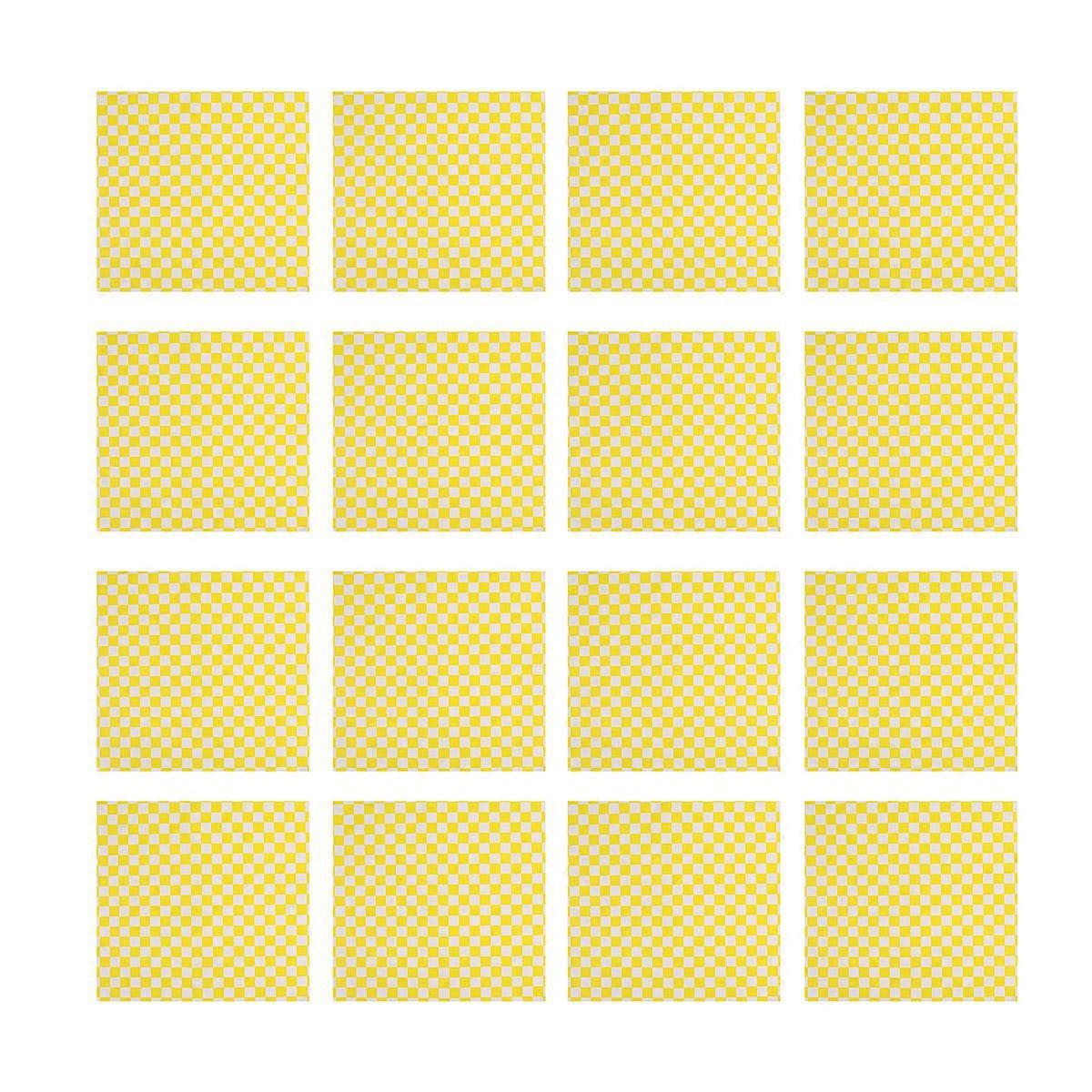 Yellow Food Wrapping Paper for Decoration Oil Absorbing Baking Sheets 100pcs