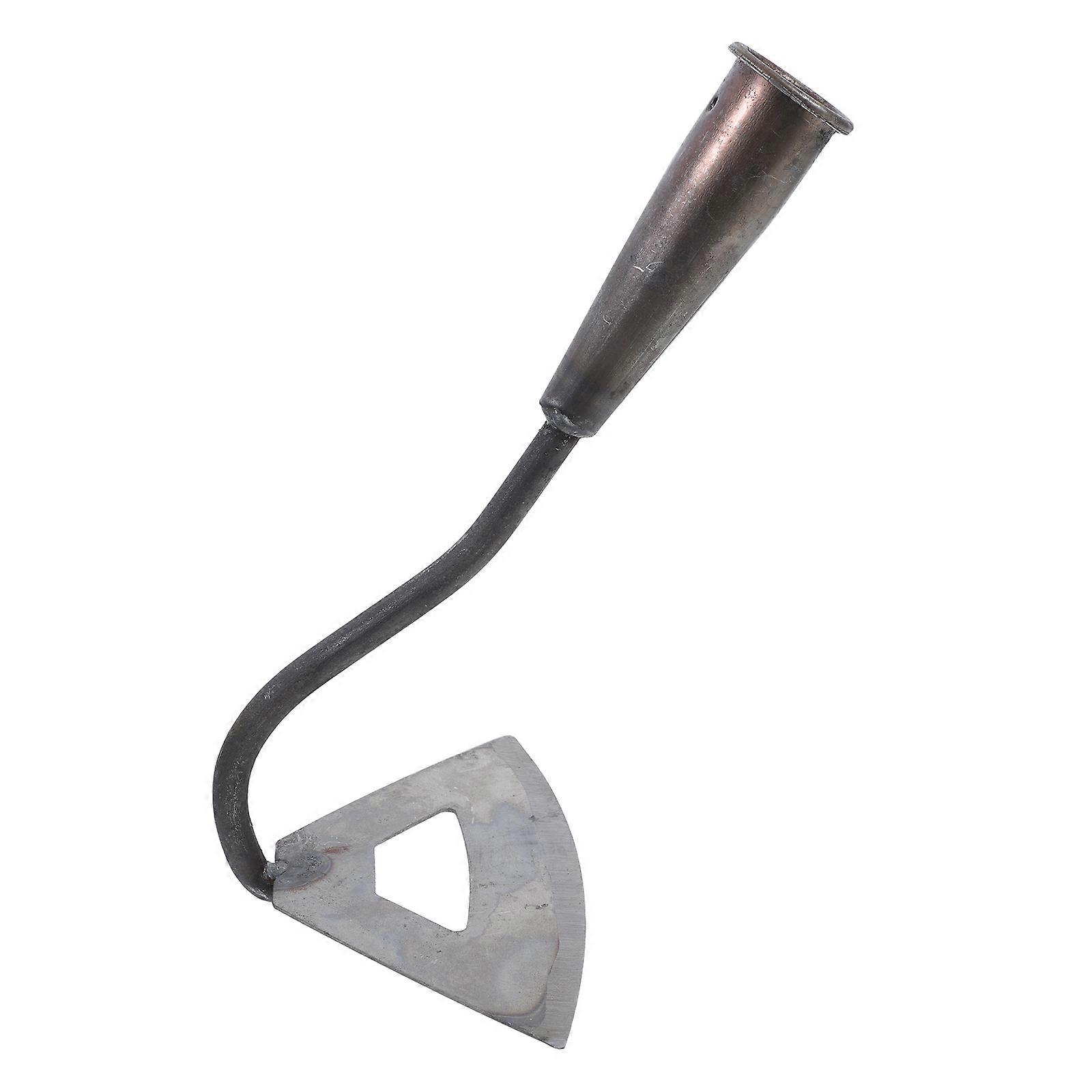 Metal Garden Tools Planting Hoe Compact Design For Home Vegetable Gardening Silver Iron 1Pack