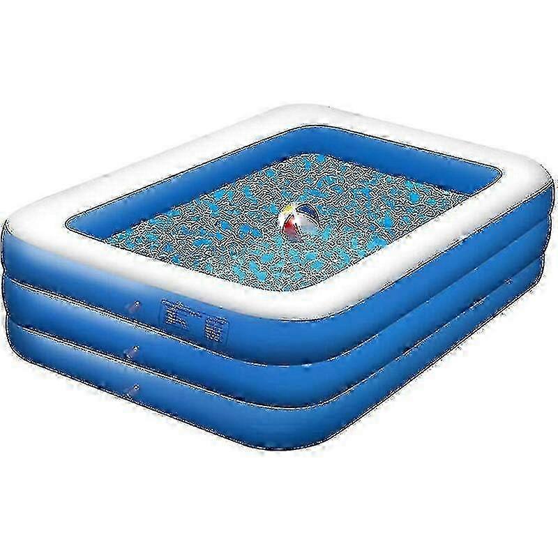 Rectangular Inflatable Swimming Pool for Backyard Water Parties, Ideal for Adults and Children, Perfect for Family Fun in the Summer