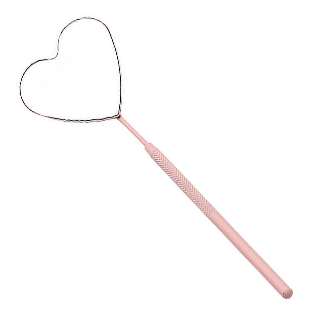 Portable Heart Shaped Mirror For Eyelash Extensions Long Handle Suitable For Women Lash Observation 1 Set