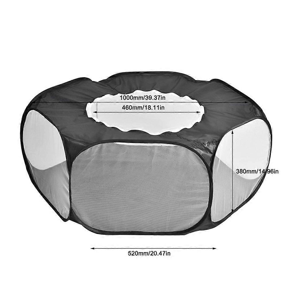 Pet Playpen Portable Open Outdoor Small Animal Cage Transparent Tent Animal Folding Backyard Fence for Dog Hamster Rabbit Guinea Pig