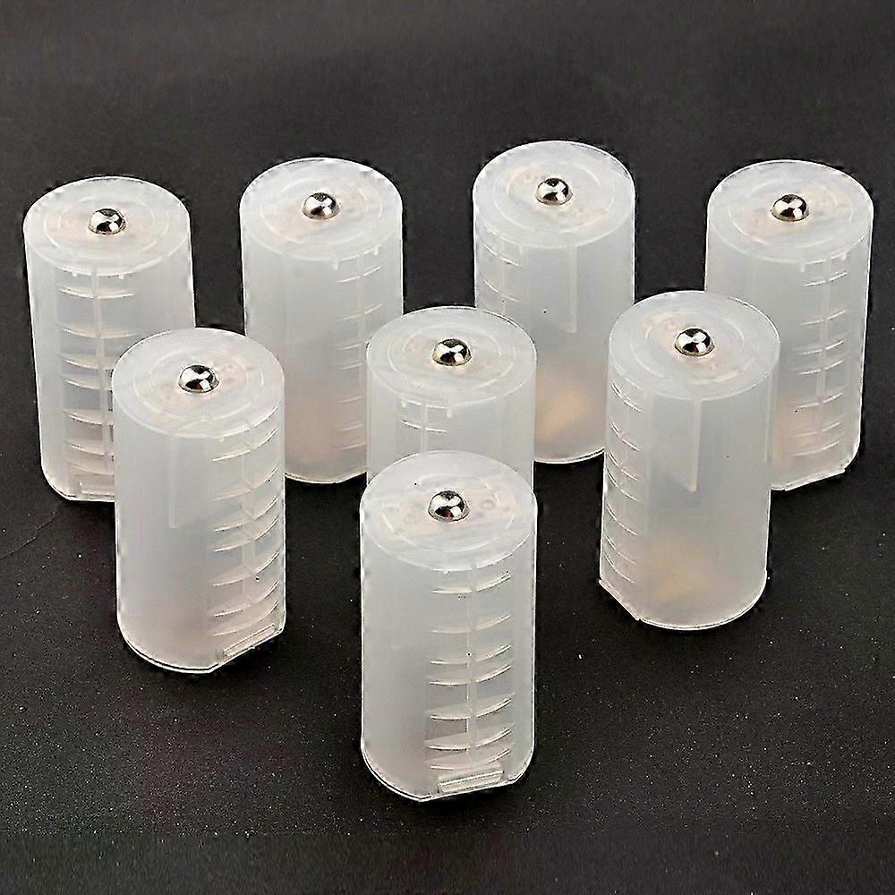 Battery Case Converter, 8 Pcs AA D to AAA Size Adapter, 3x6cm