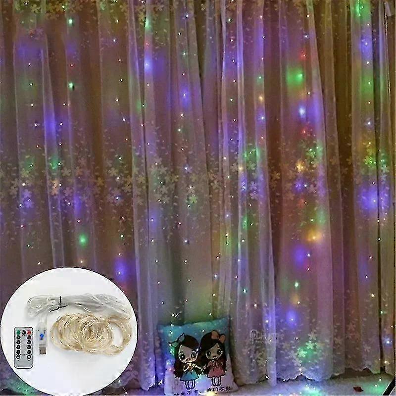 Led Fairy Lights Garland Led Festoon Curtain Lamp Remote Control Usb Curtains String Lights Christmas Decoration For Home