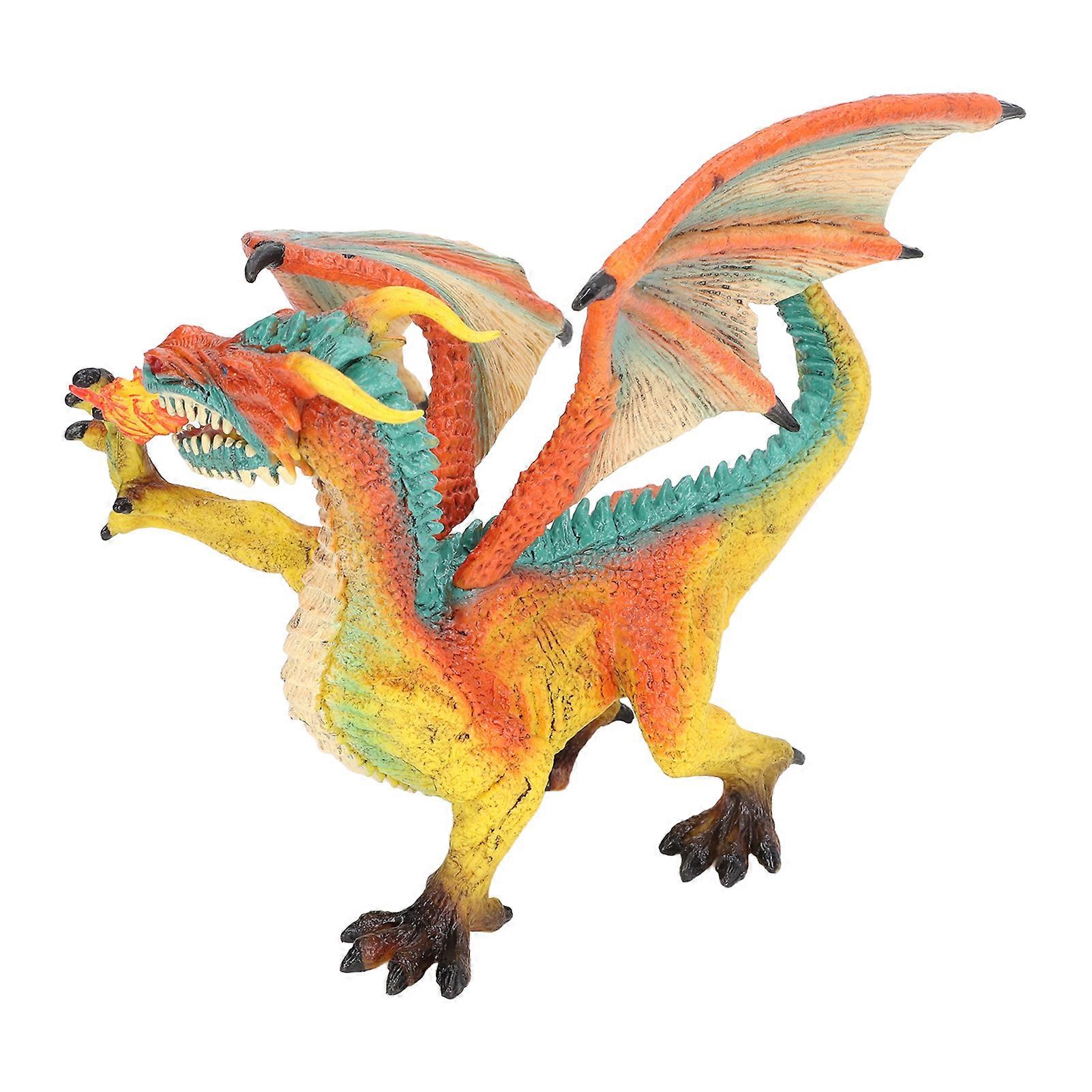 Dragon Collection Colorful Solid Plastic Dragon Model Toy 17.3x12.6cm
