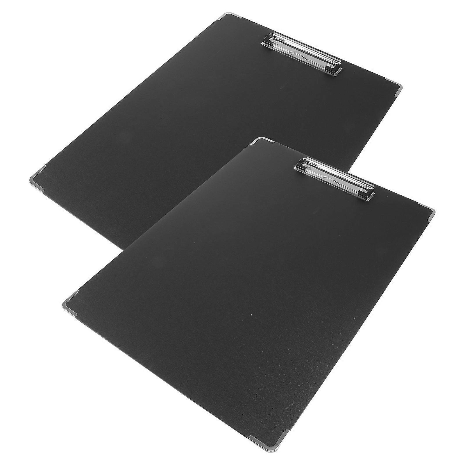 Black Sketch Board for Painting with Firm Clip and Large Smooth Surface 2pcs Plastic Lightweight Portable