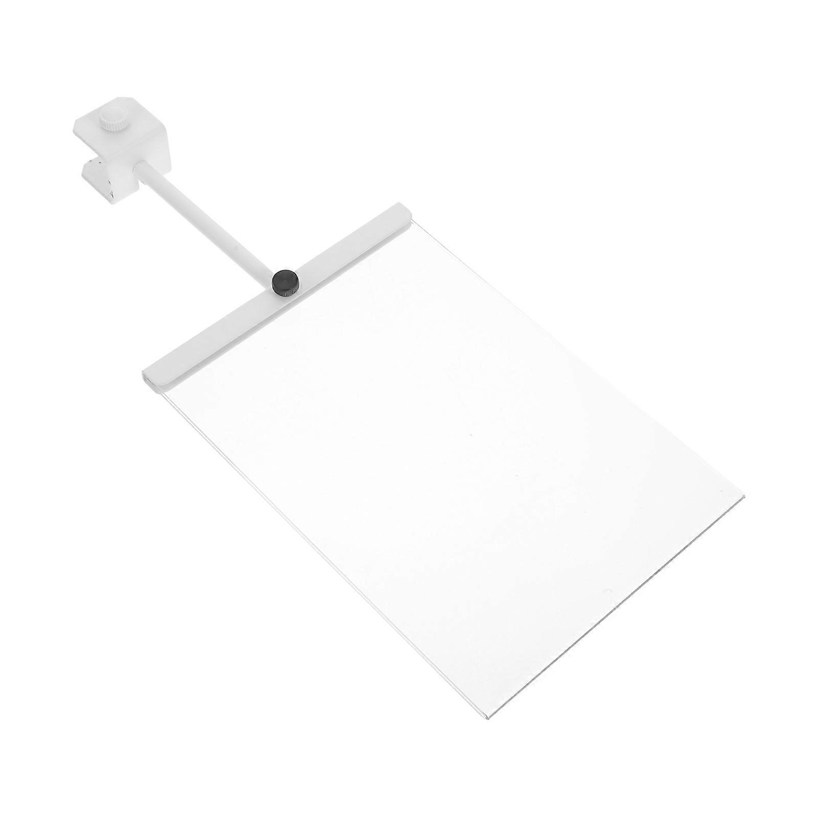 Acrylic Sign Holder with Aluminum Alloy Clamp for Storage Display White Durable Material Space Saving Design 5.0 x 7.0 inches