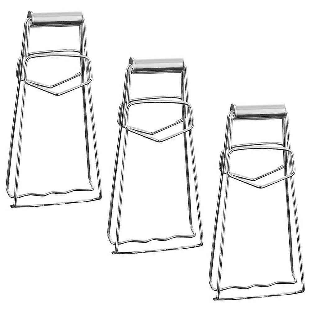 3pcs Stainless Steel Hot Plate Gripper Clips for Lifting Bowls, Pans, and Oven Trays – Kitchen Scald Tool for Household Use