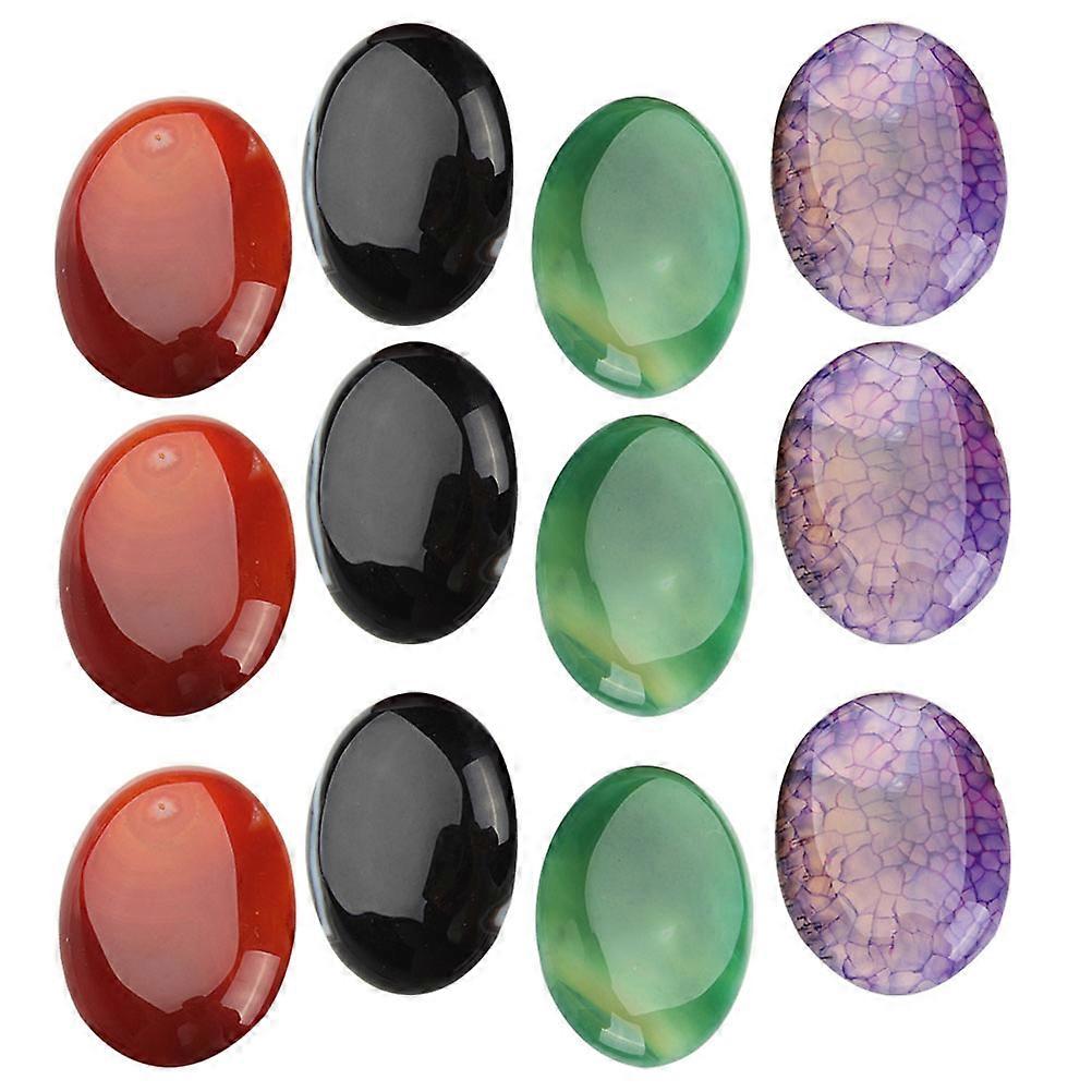 Delicate Agate Gemstone Pendants in Assorted Color for DIY Use 6pcs
