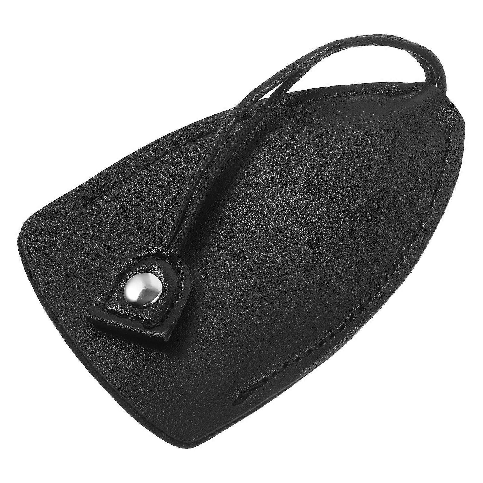 PU Key Cover Case Rectangular Travel Key Storage Practical Design Black 1Pcs