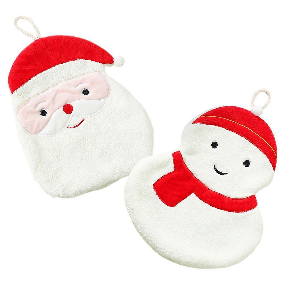 Seasonal Towels 2 Pcs Decorative Hand Towels Not Easy To Deform Coral Fleece For Bathroom Towel