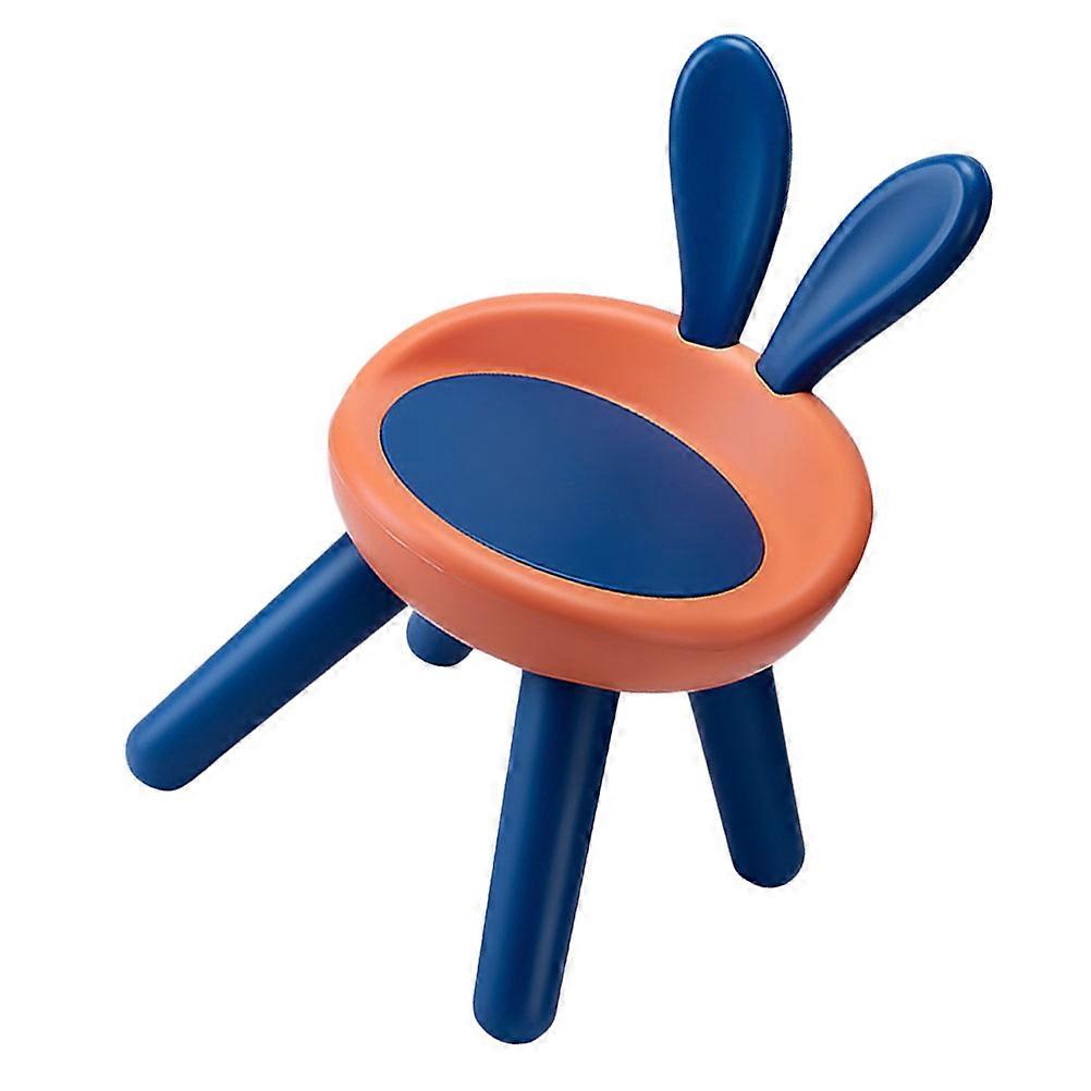 Lightweight Non Slip Fall Chair with Backrest, Impact Resistant Stool for Home and Kindergarten Use, Orange Cushion Design