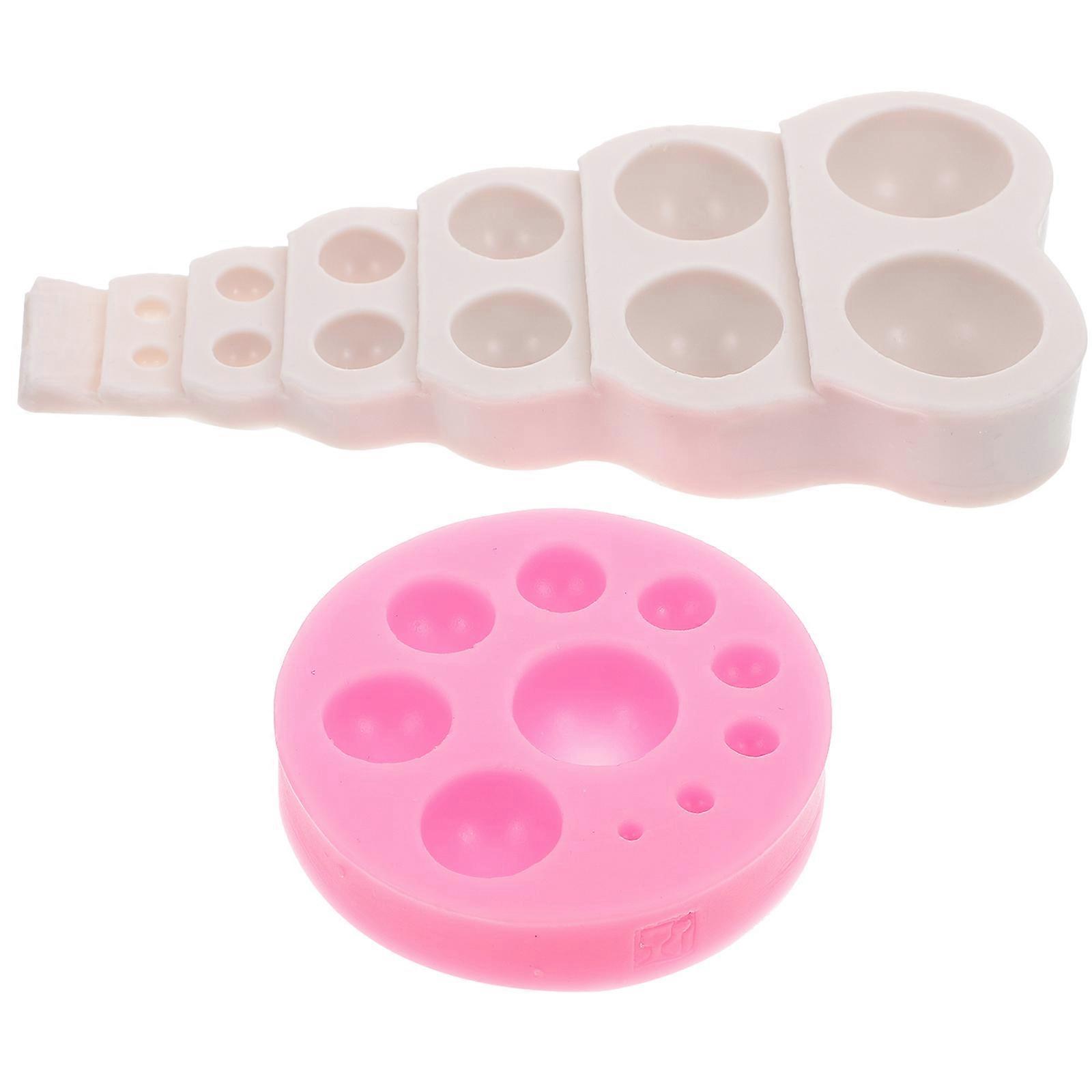 Silicone Molds For Chocolate 2Pcs Round Pearl Shaped Molds DIY Lovers Food Making Multi Color Non-Stick