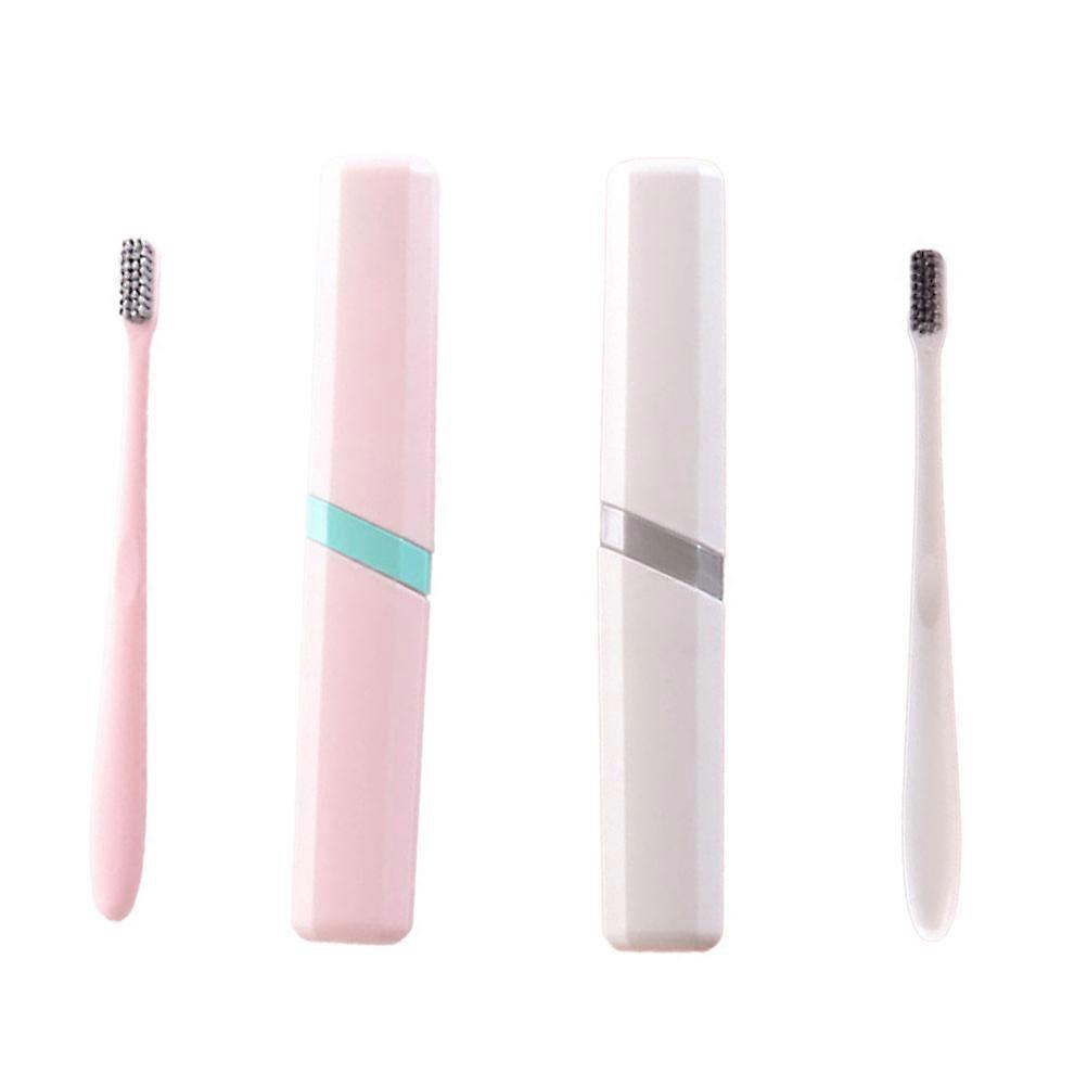 Compact Creative Toothbrush Holder For Outdoor Activities Featuring Retractable Design 2 Sets