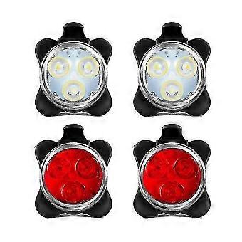 Lot de 4 éclairages de vélo rechargeables USB à LED avant et arrière...