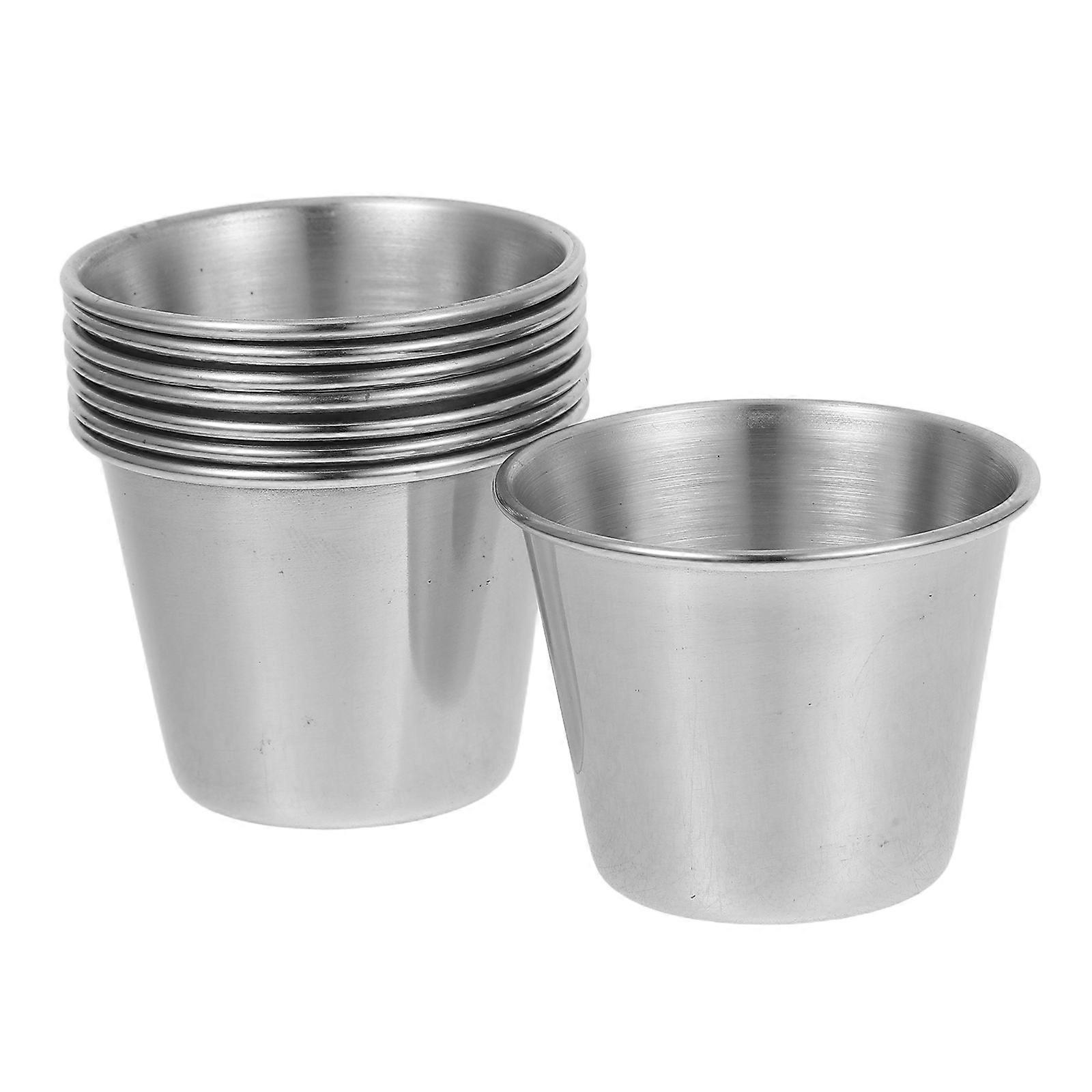 8Pcs Metal Condiment Containers Modern Look Small Sleek Design Suitable For Casual Occasions In Any Kitchen