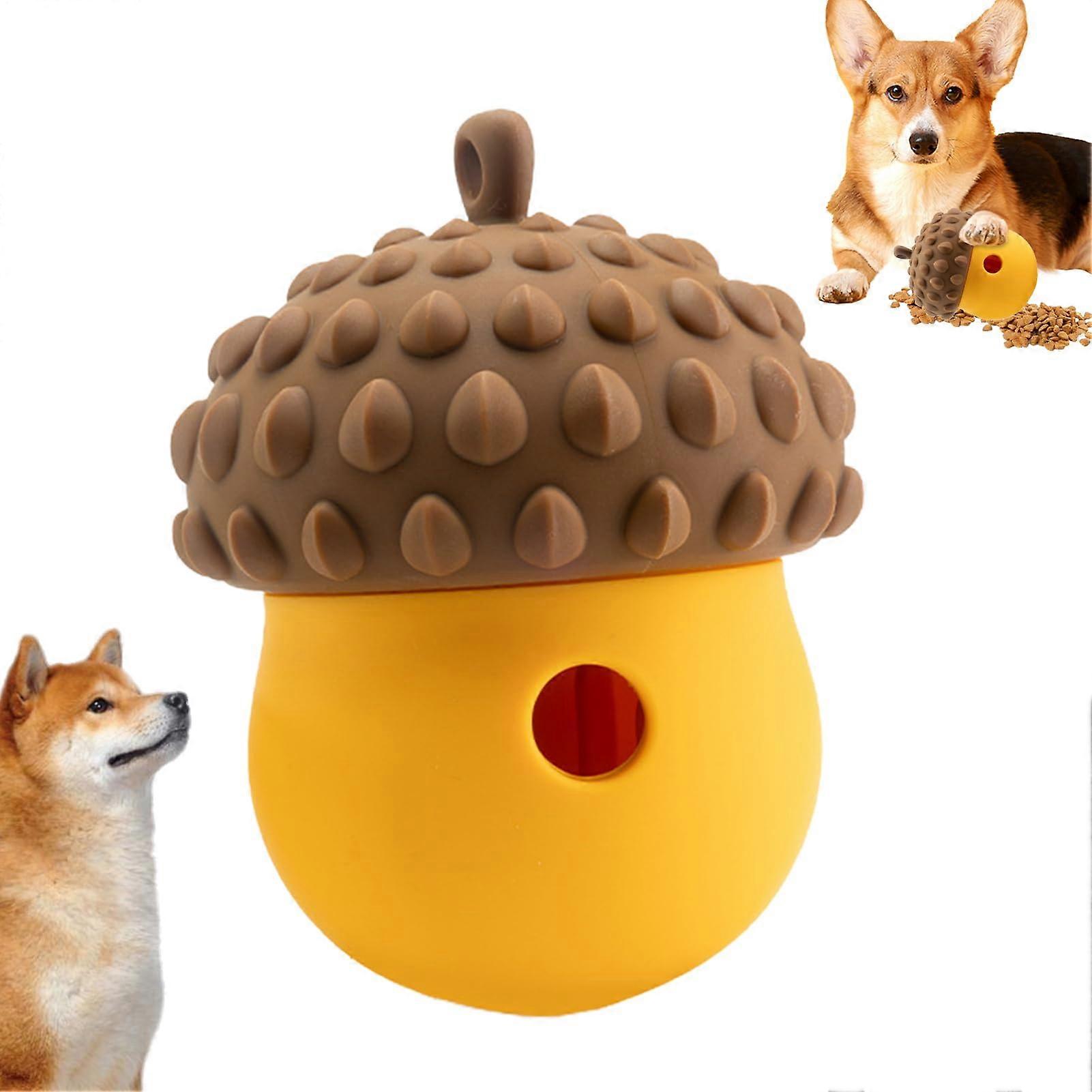 Interactive Dog Feeder  BiteResistant Chew Ball Toy  Slow Feeding  Ball